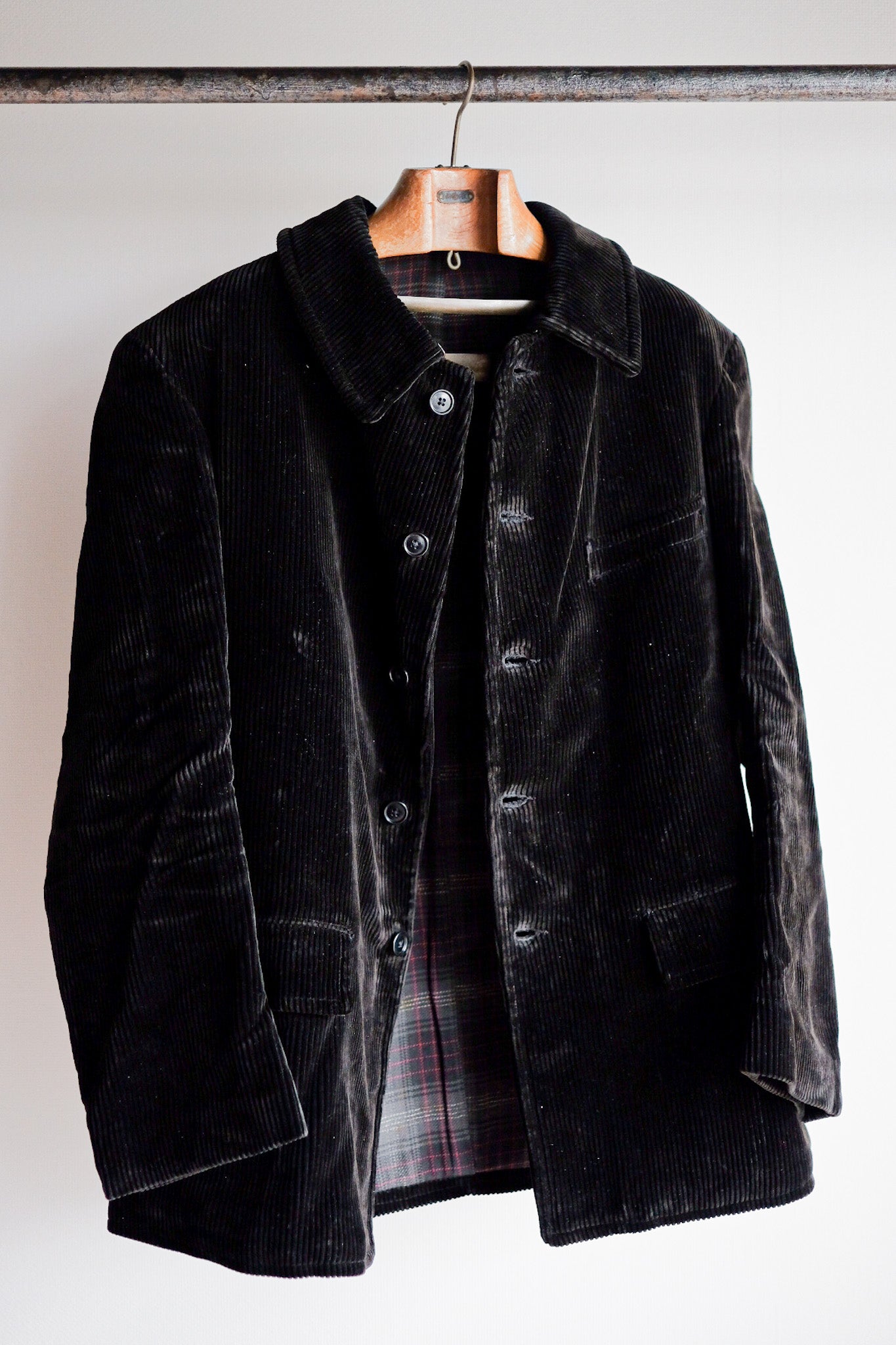 【~40's】French Vintage Black Corduroy Work Jacket