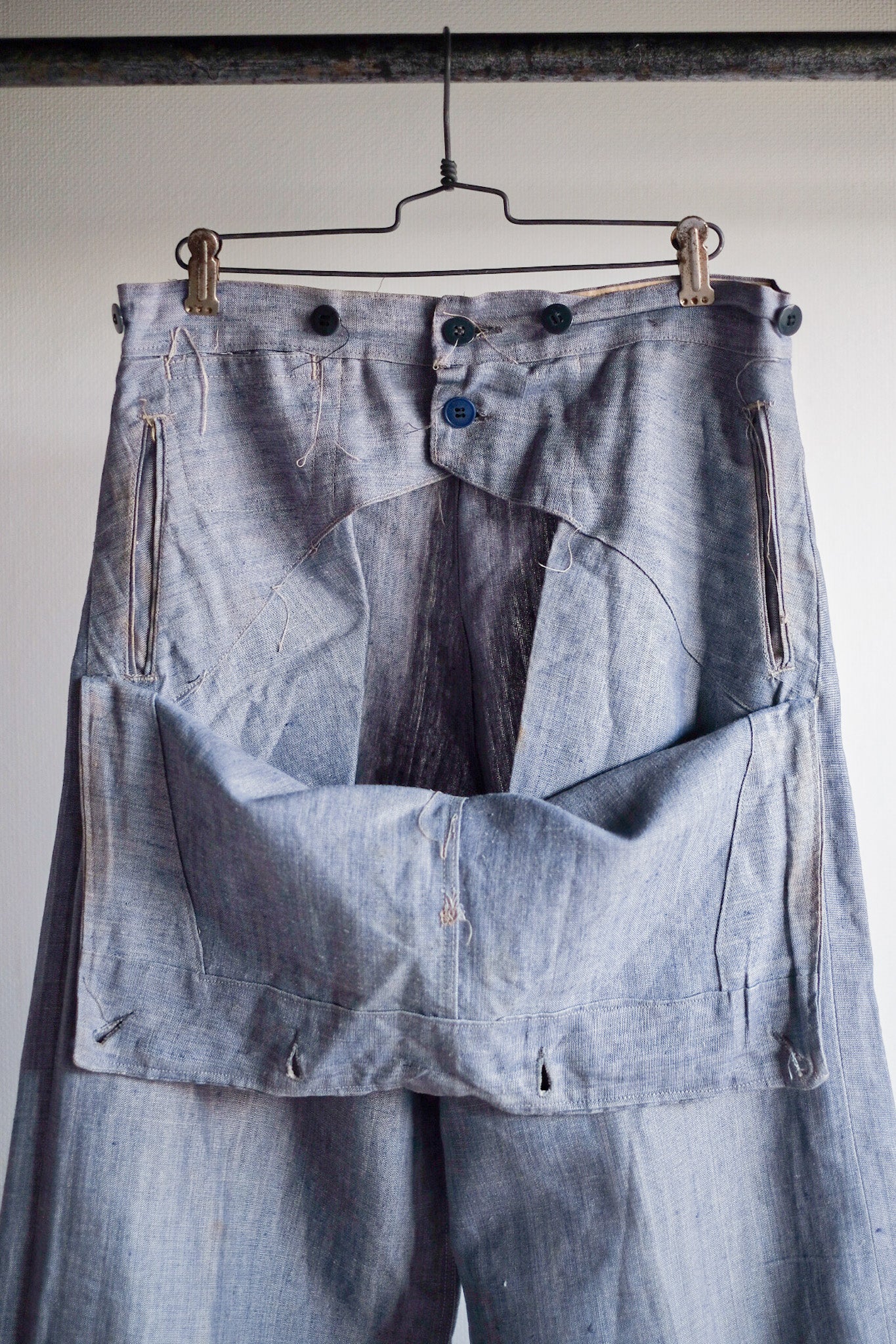 【~50's】French Navy Ramie Linen Sailor Pant