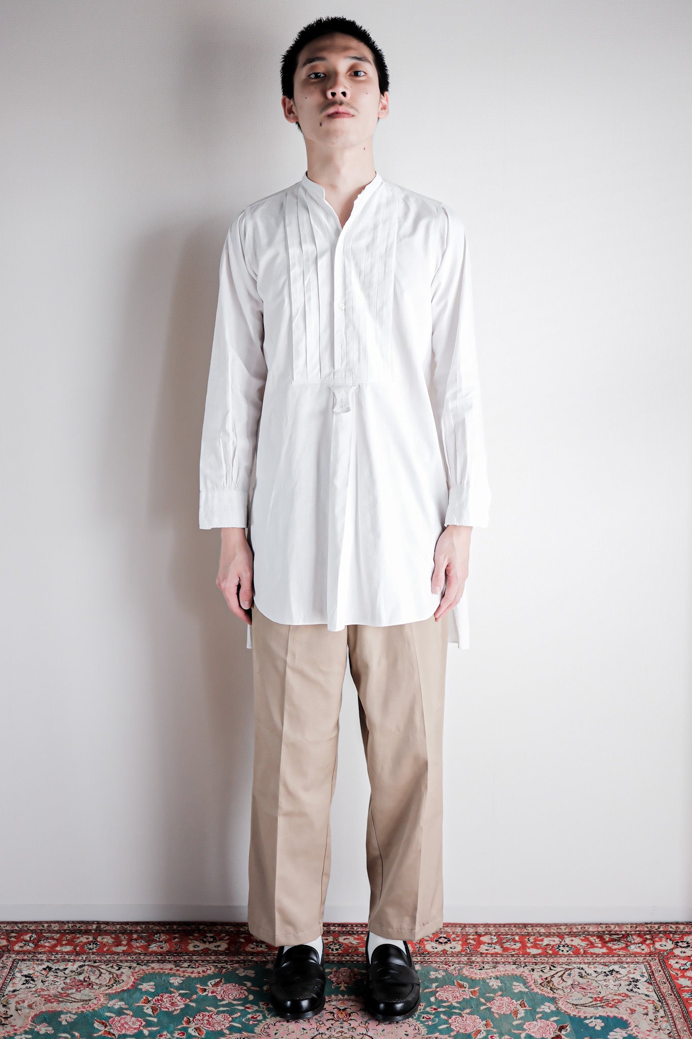 【~30's】French Vintage Cotton Dress Shirt "Belle Jardiniere"