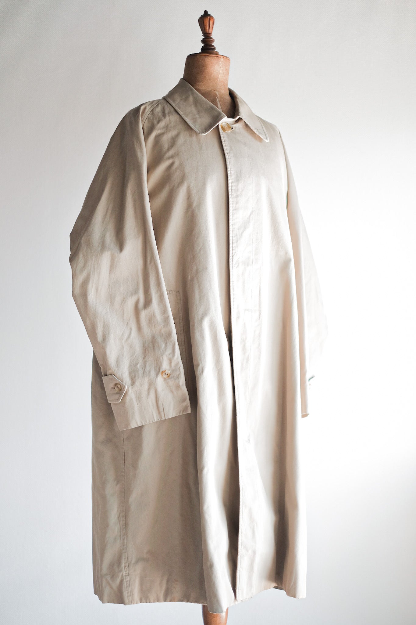 【~70's】Vintage Burberry Single Raglan Balmacaan Coat C100