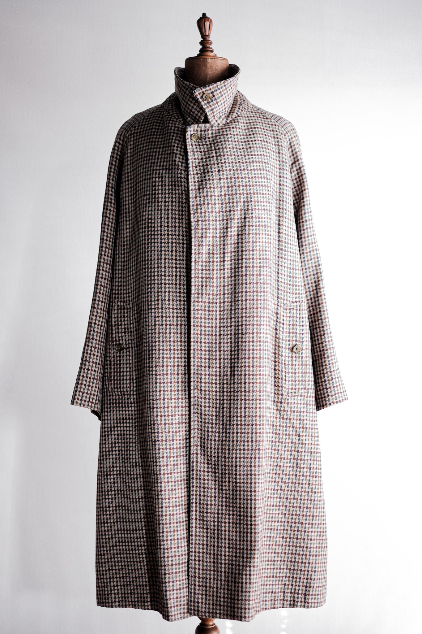 【~80's】Vintage Burberry's Single Raglan Wool Balmacaan Coat Size.56REG