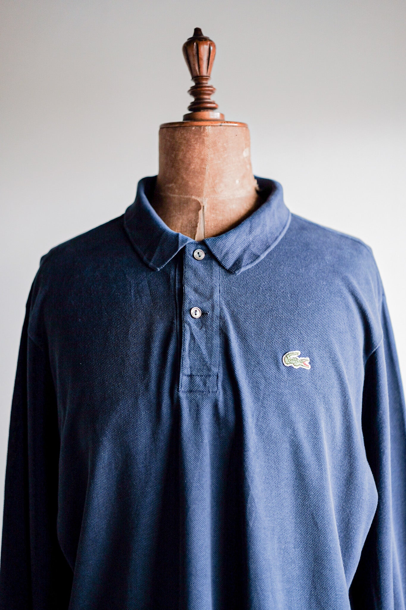 【~80's】CHEMISE LACOSTE L/S Polo Shirt Size.6 "Navy"