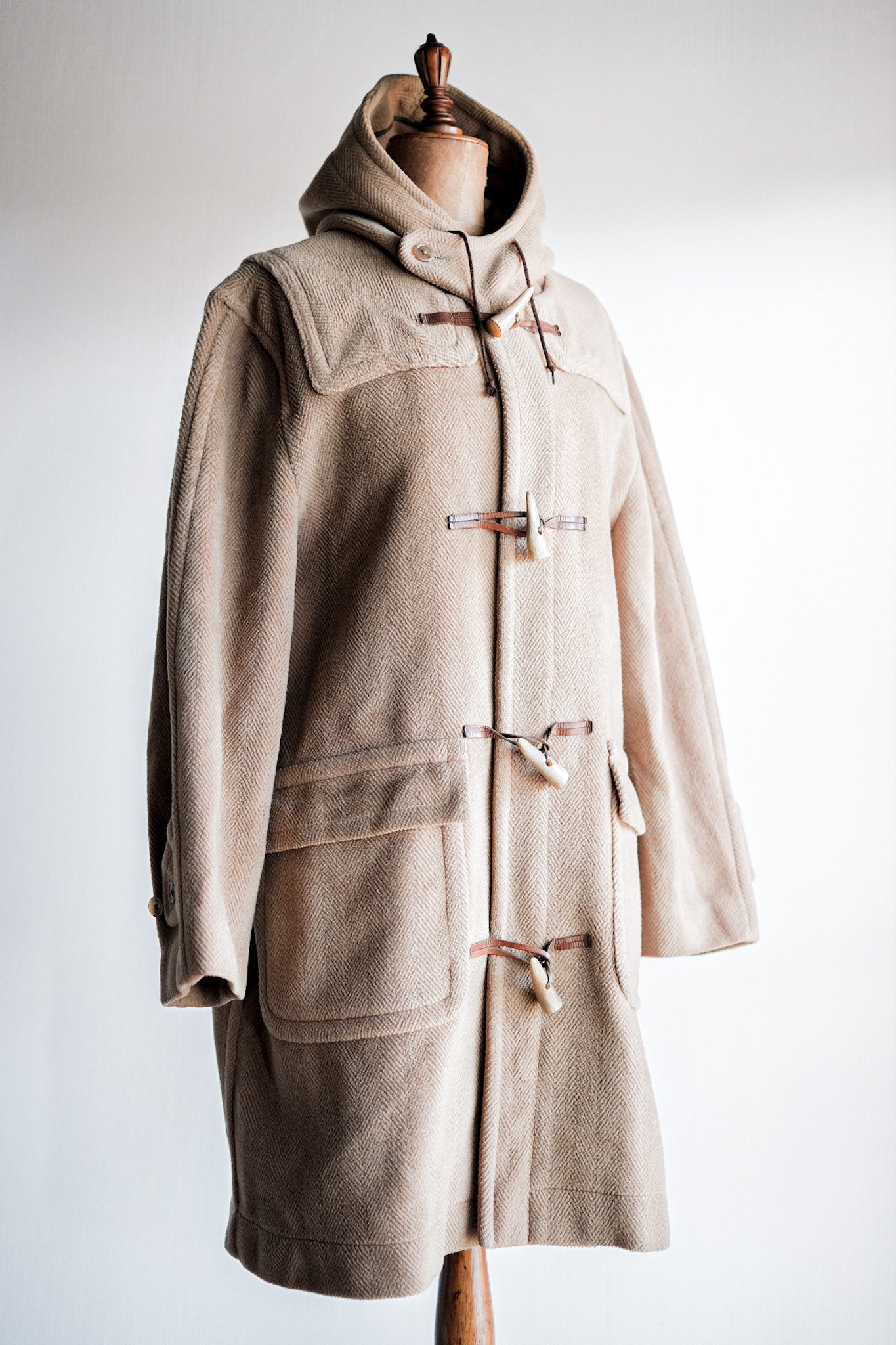 【~80's】Old England Wool Duffle Coat Made by INVERTERE "Moorbrook"