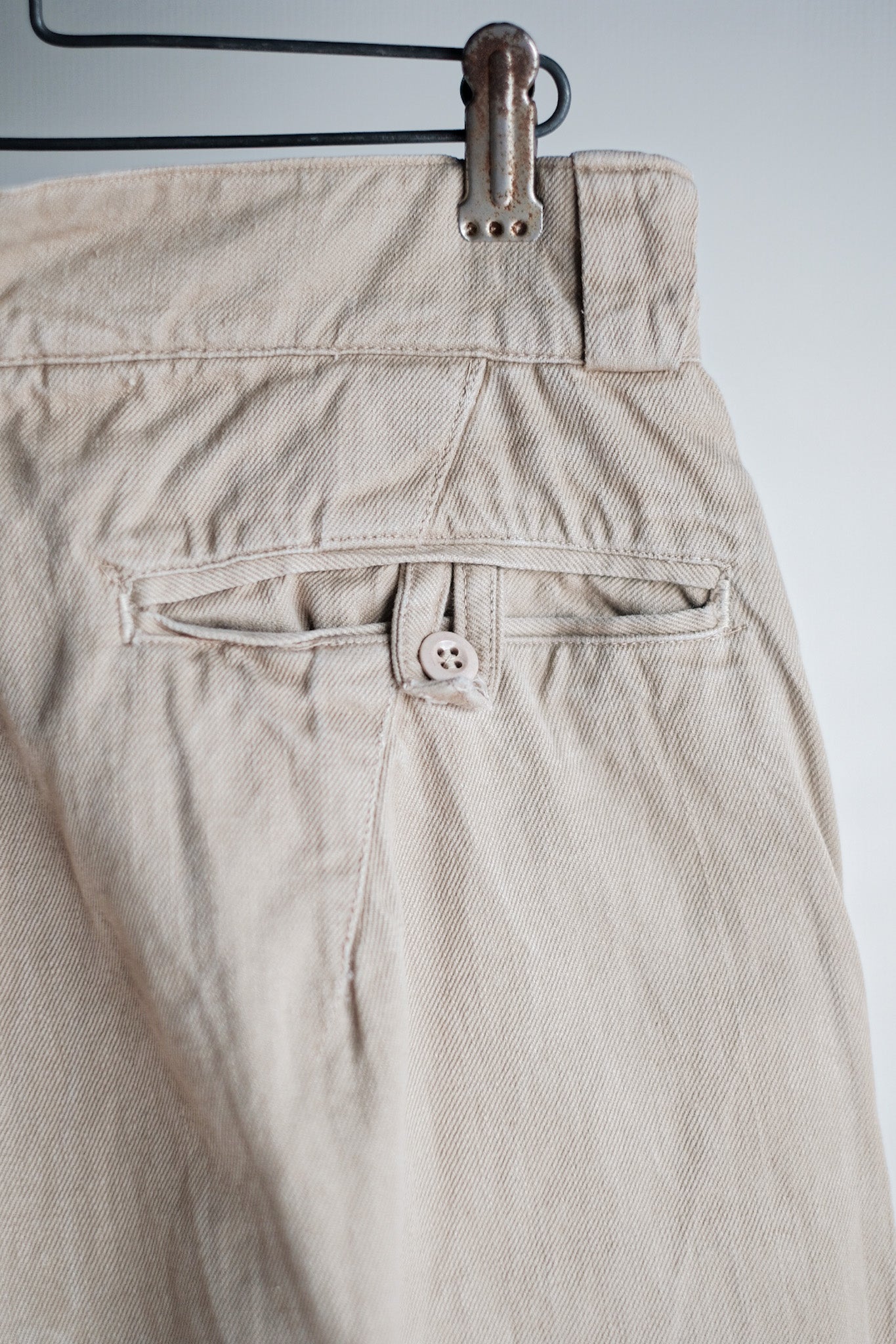 【~50's】French Army M52 Chino Trousers Size.76C "Indochina Model"