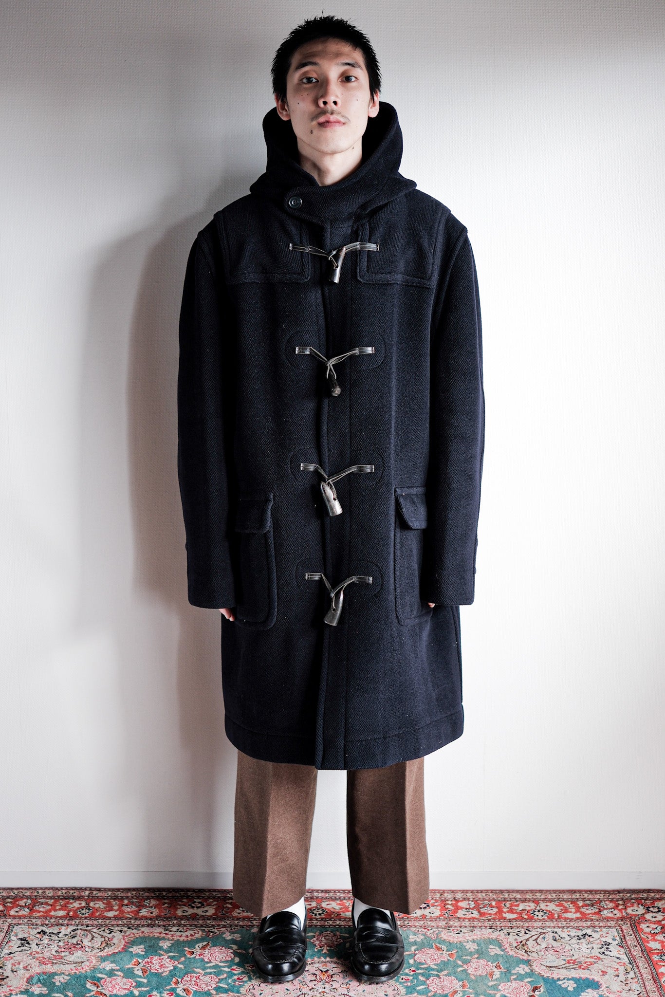 【~90's】Old INVERTERE Wool Duffle Coat Size.42 "Moorbrook"