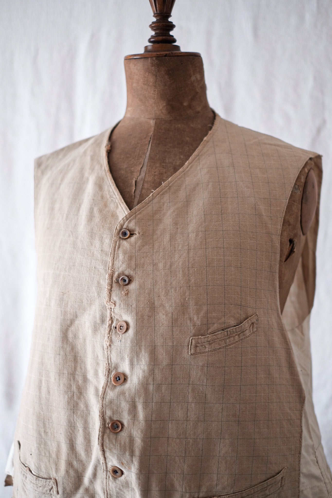 【~30's】French Vintage Cotton Gilet