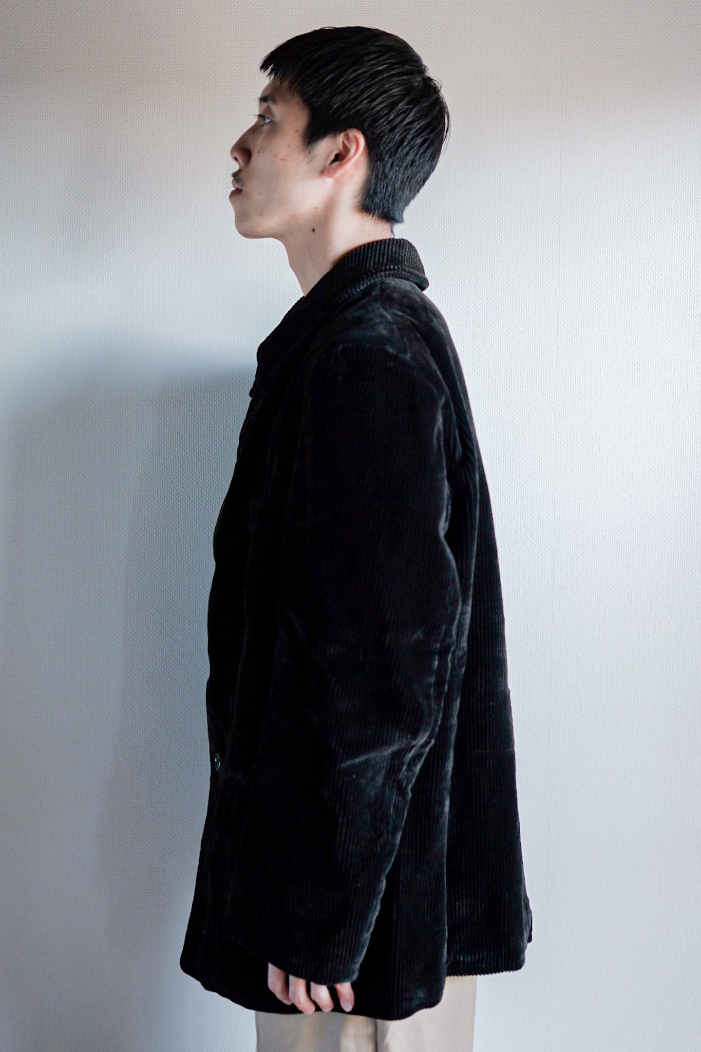 【~40's】French Vintage Black Corduroy Work Jacket