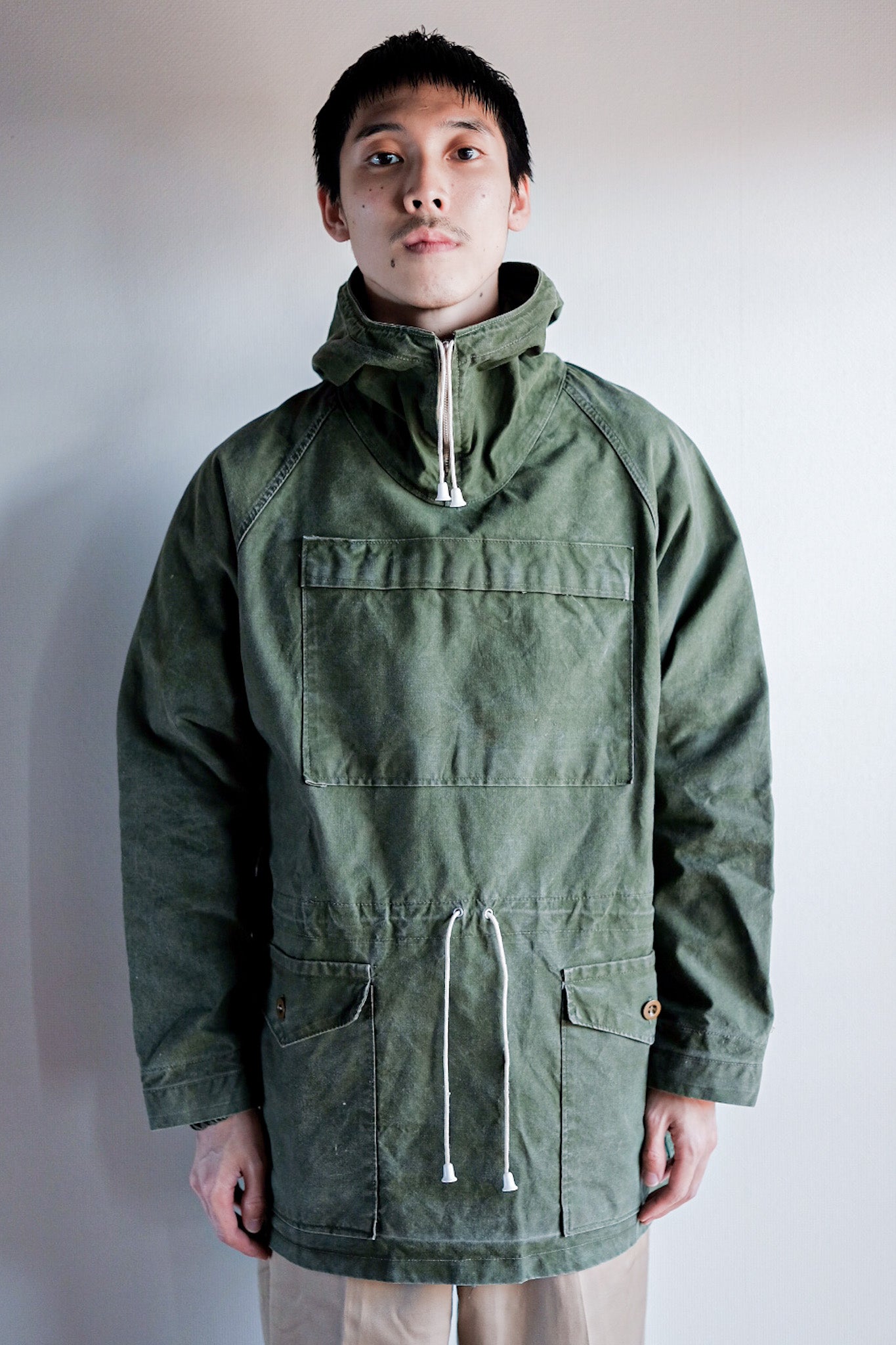 【~60's】British Vintage Green Cotton Smock "Blacks Of Greenock"