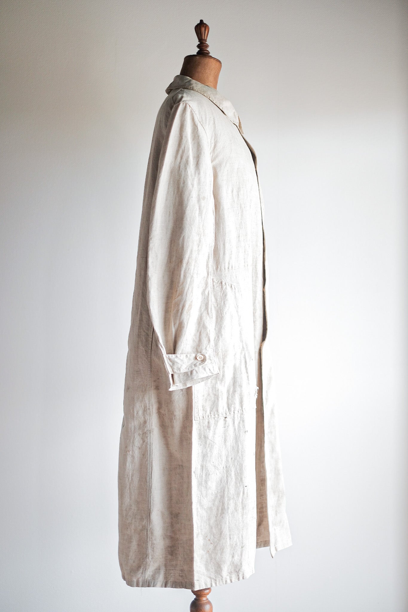 【~30's】French Vintage Linen Work Coat