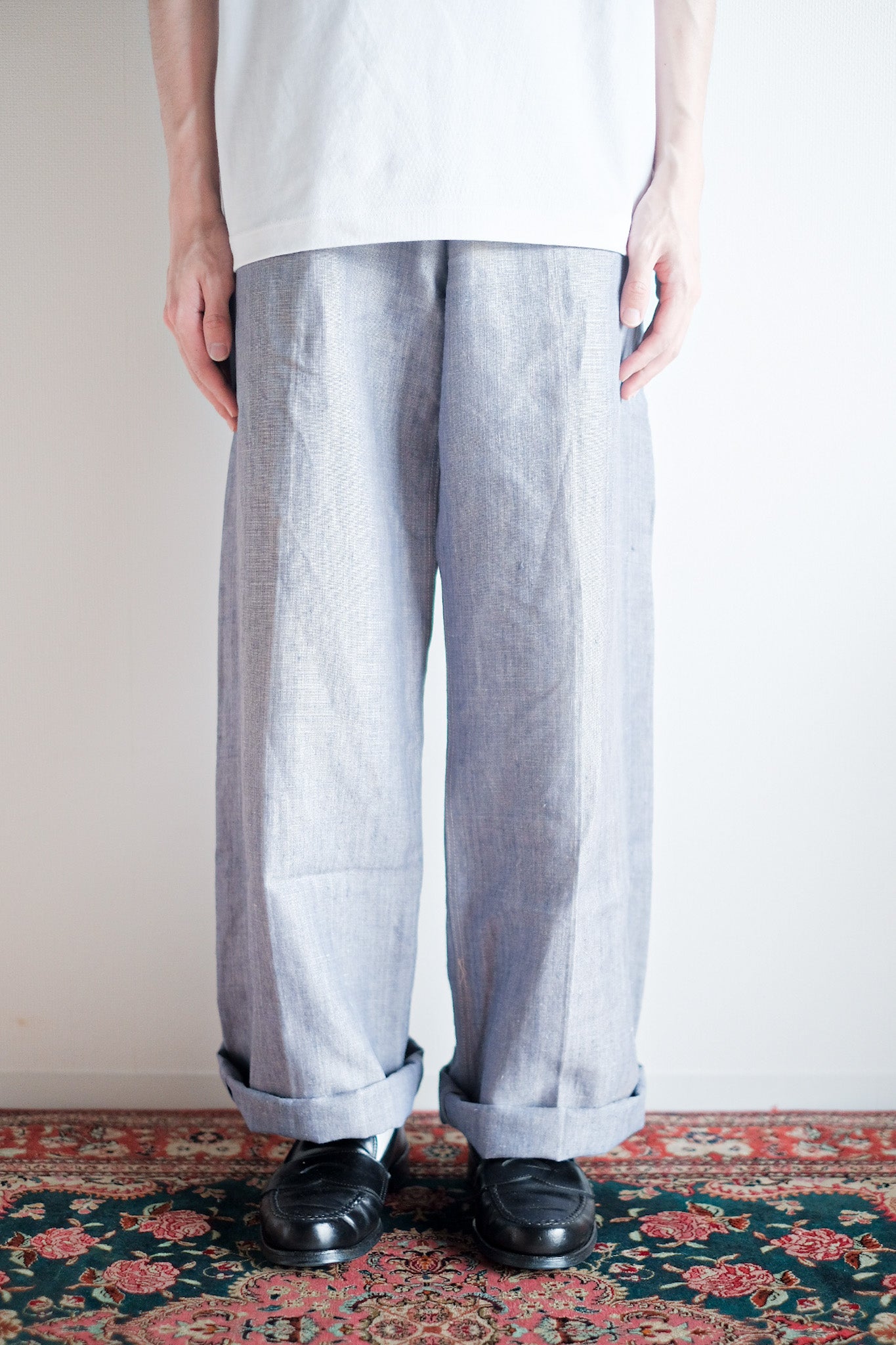 【~50's】French Navy Ramie Linen Sailor Pant