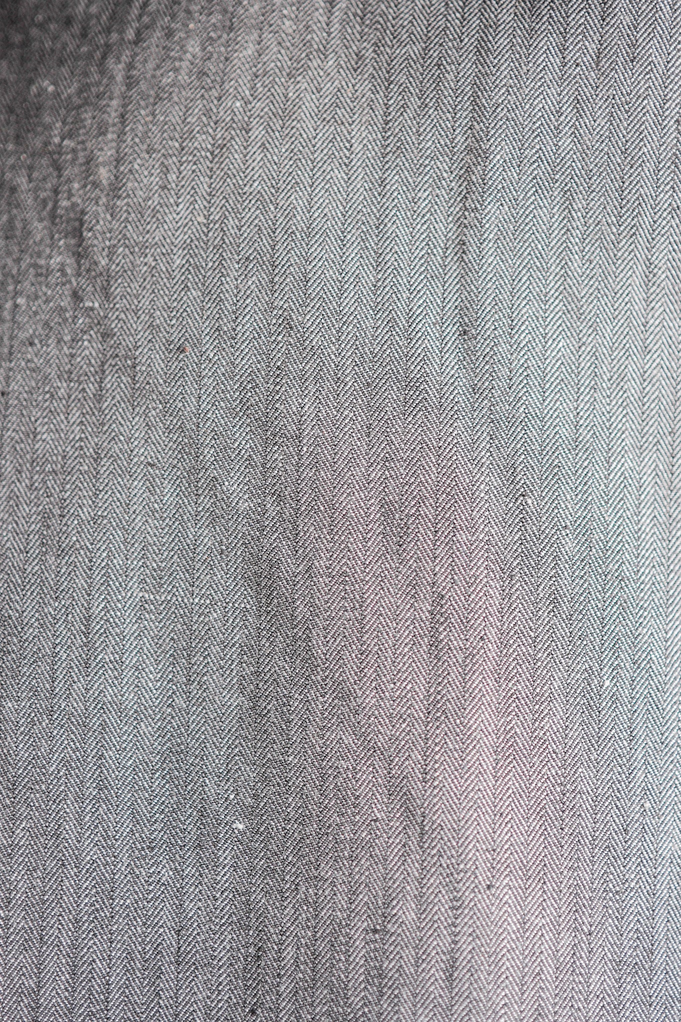 【~40's】French Vintage Salt & Pepper Cotton HBT Work Coat With Chin Strap "Dead Stock"