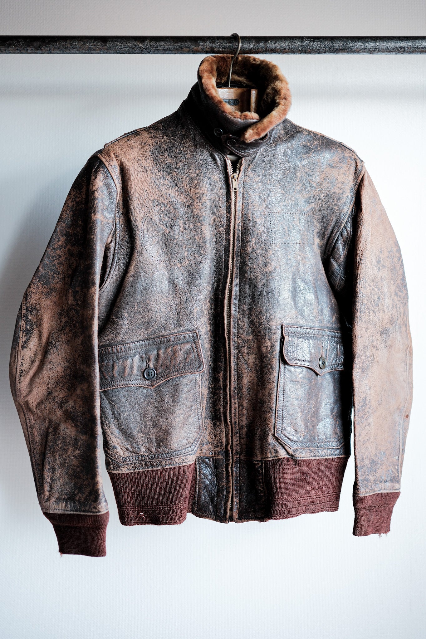 【~40's】U.S.NAVY M-422A Leather Flight Jacket