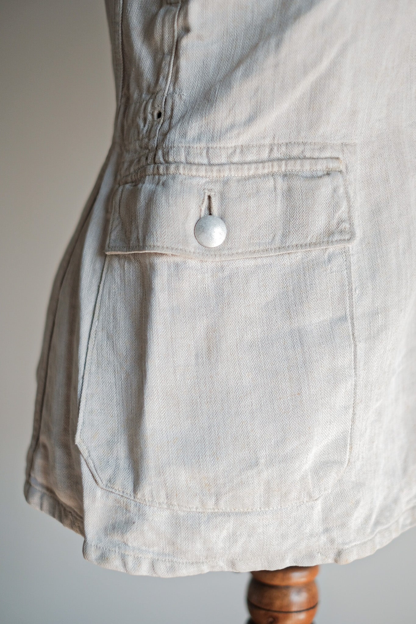 【~30's】WW2 German Army Drillich HBT Linen Jacket