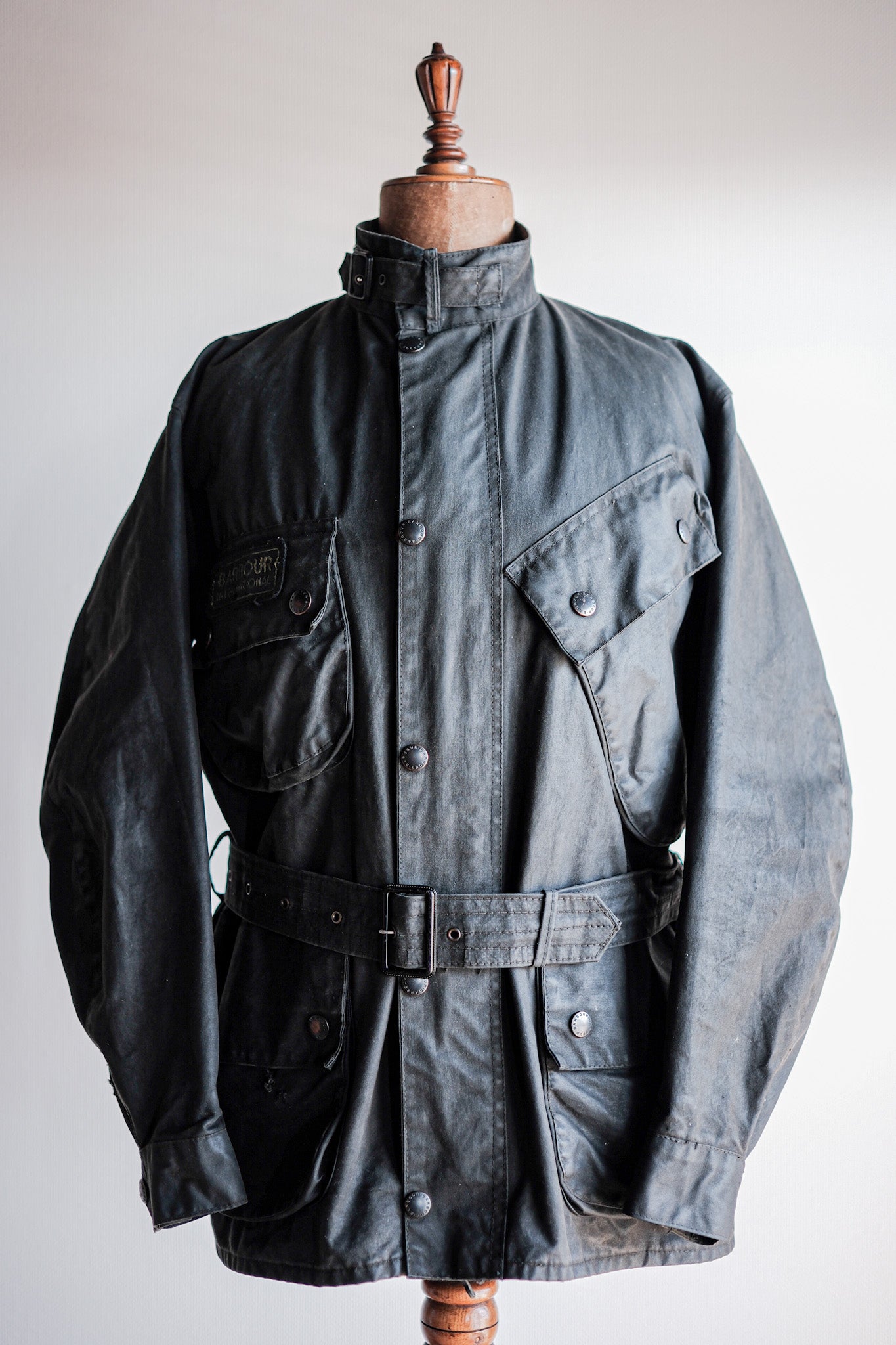 【~80's】Vintage Barbour "INTERNATIONAL SUIT" With Liner 2 Crest Size.40
