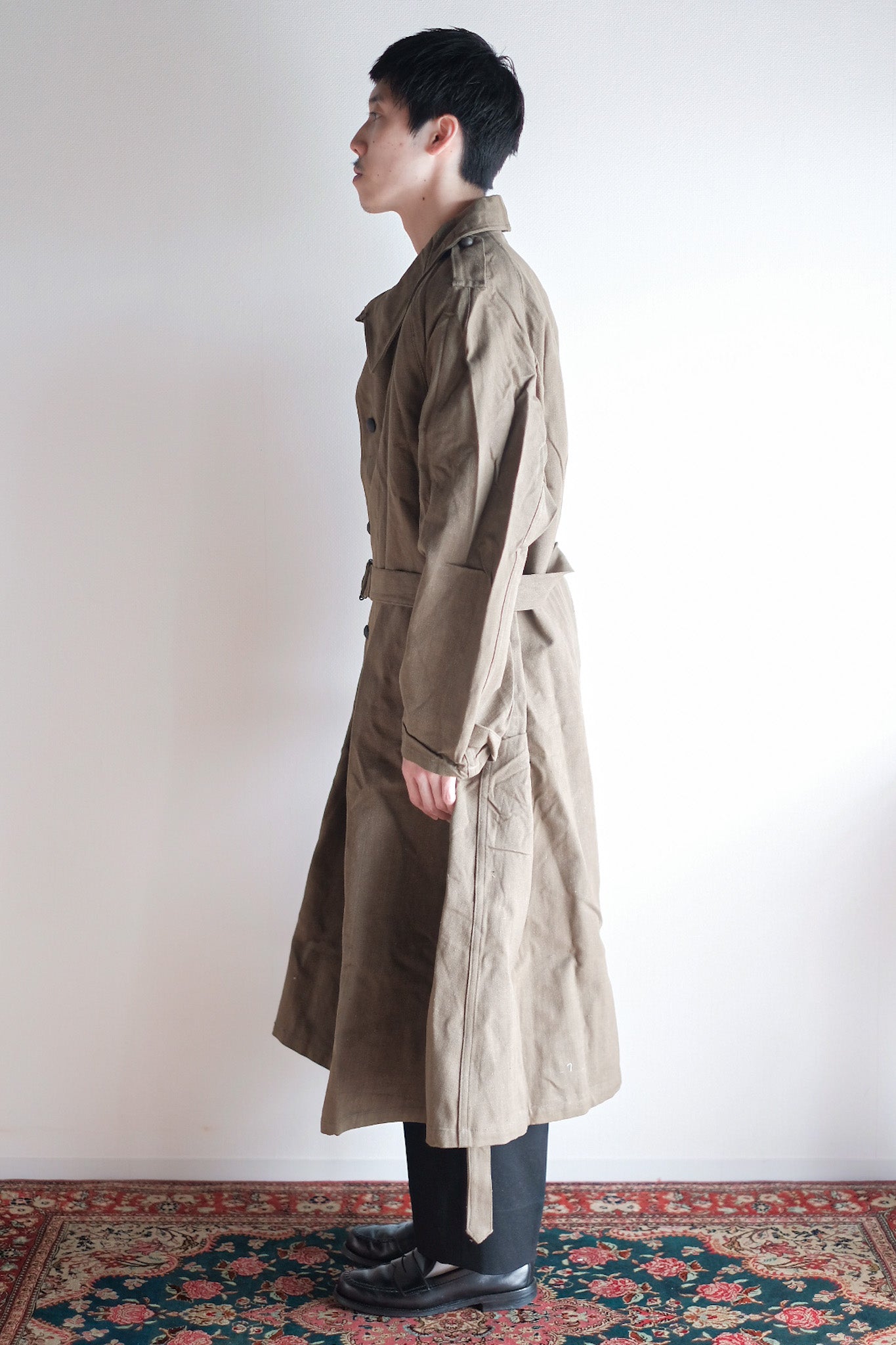 【~50's】French Army M35 Motorcycle Coat "Cotton Linen Type" "Dead Stock"