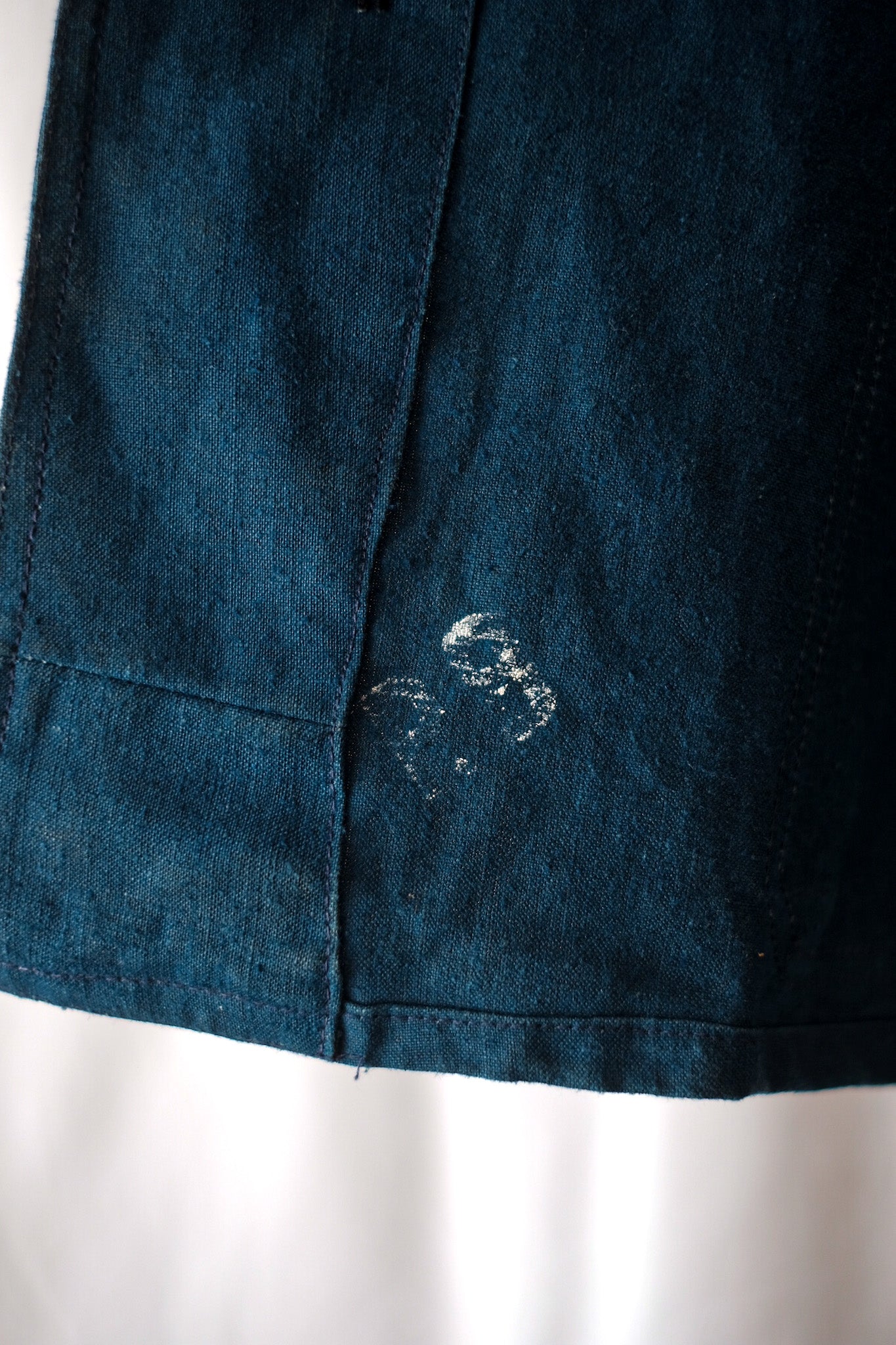 【~30's】French Vintage Indigo Linen Work Jacket