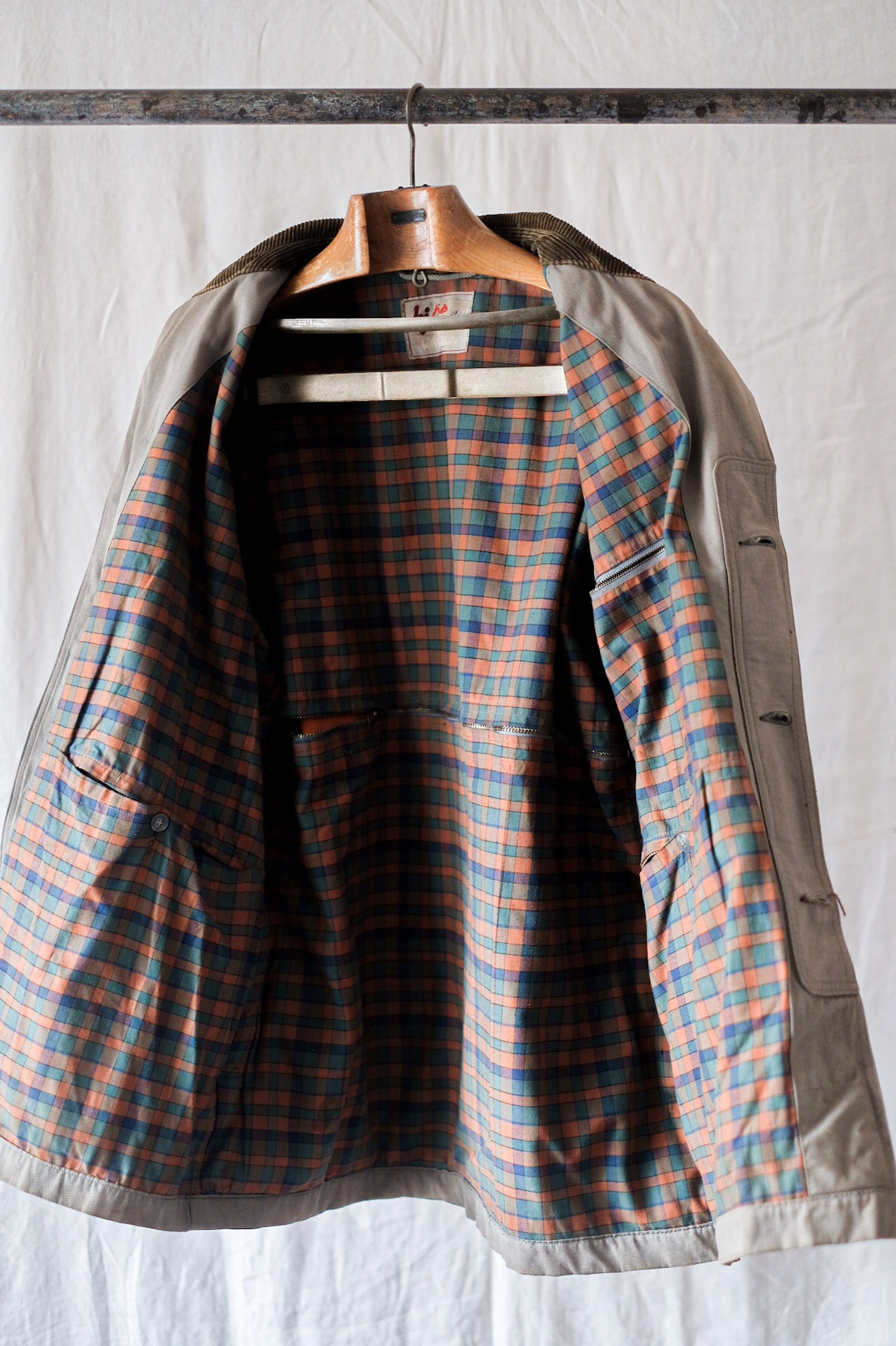 【~60's】French Vintage Cotton Hunting Jacket "Belle Jardiniere"