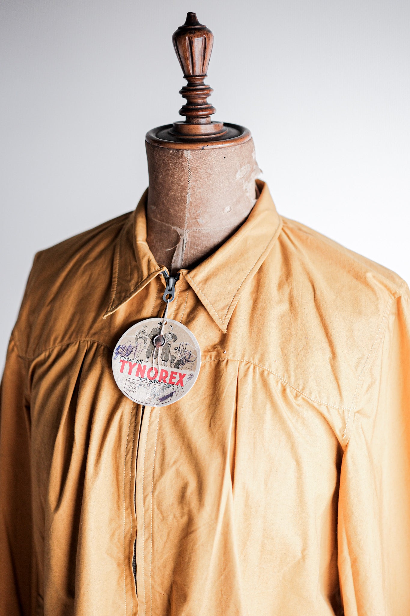 【~40's】French Vintage Yellow Cotton Jacket "Dead Stock"