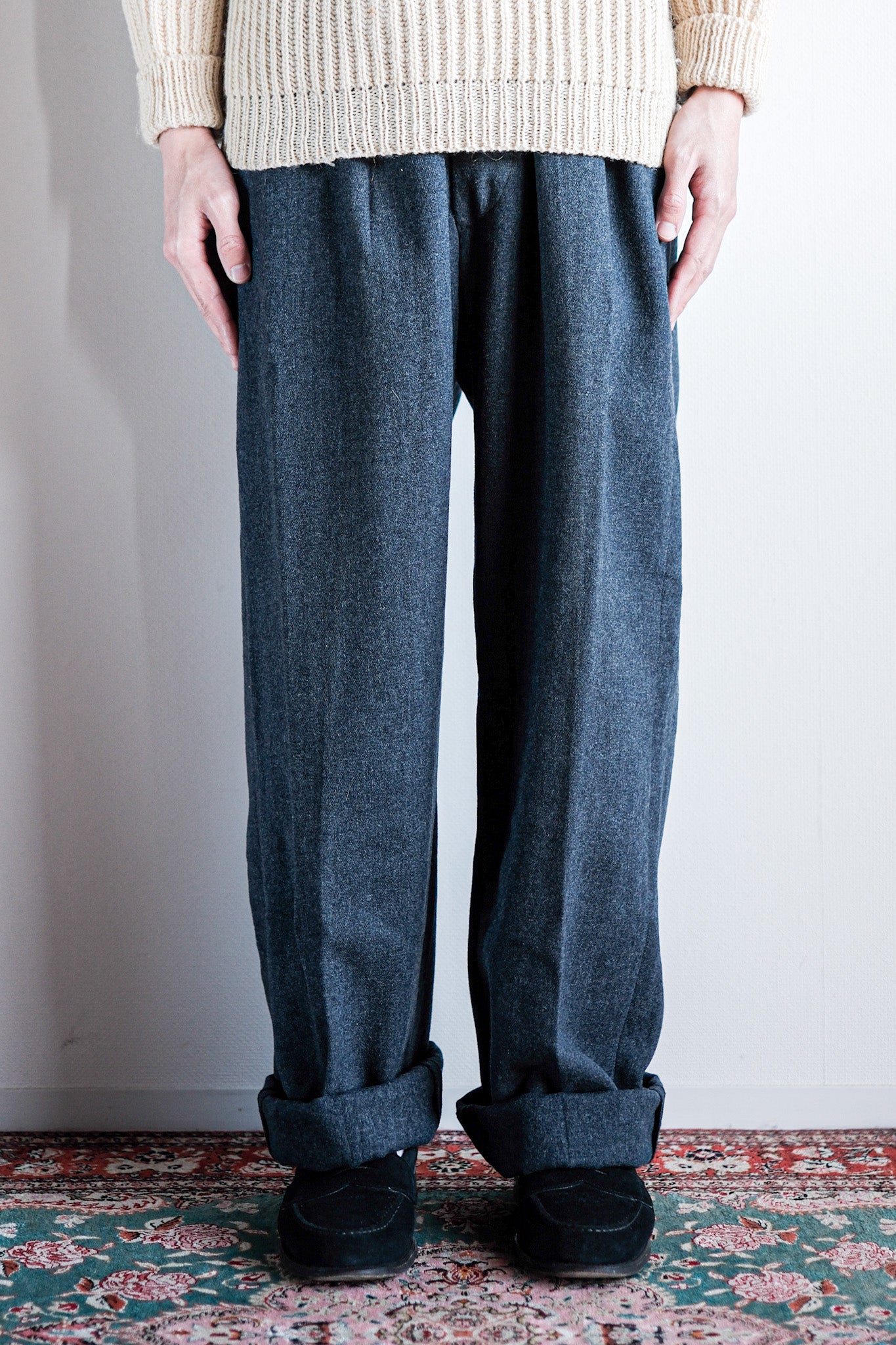【~50's】Royal Canadian Air Force Wool Trousers Size.N21 "Dead Stock"