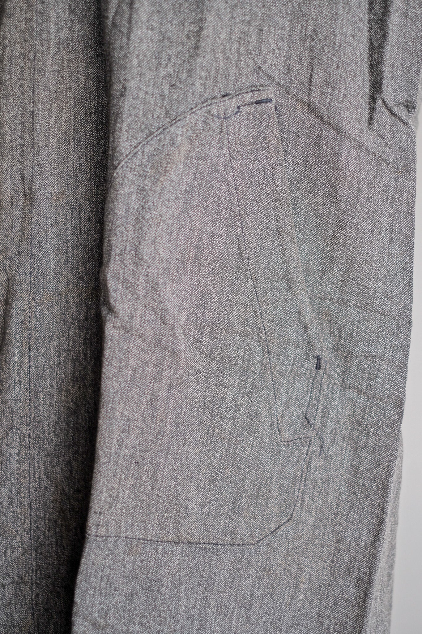 【~40's】French Vintage Black Chambray Atelier Coat