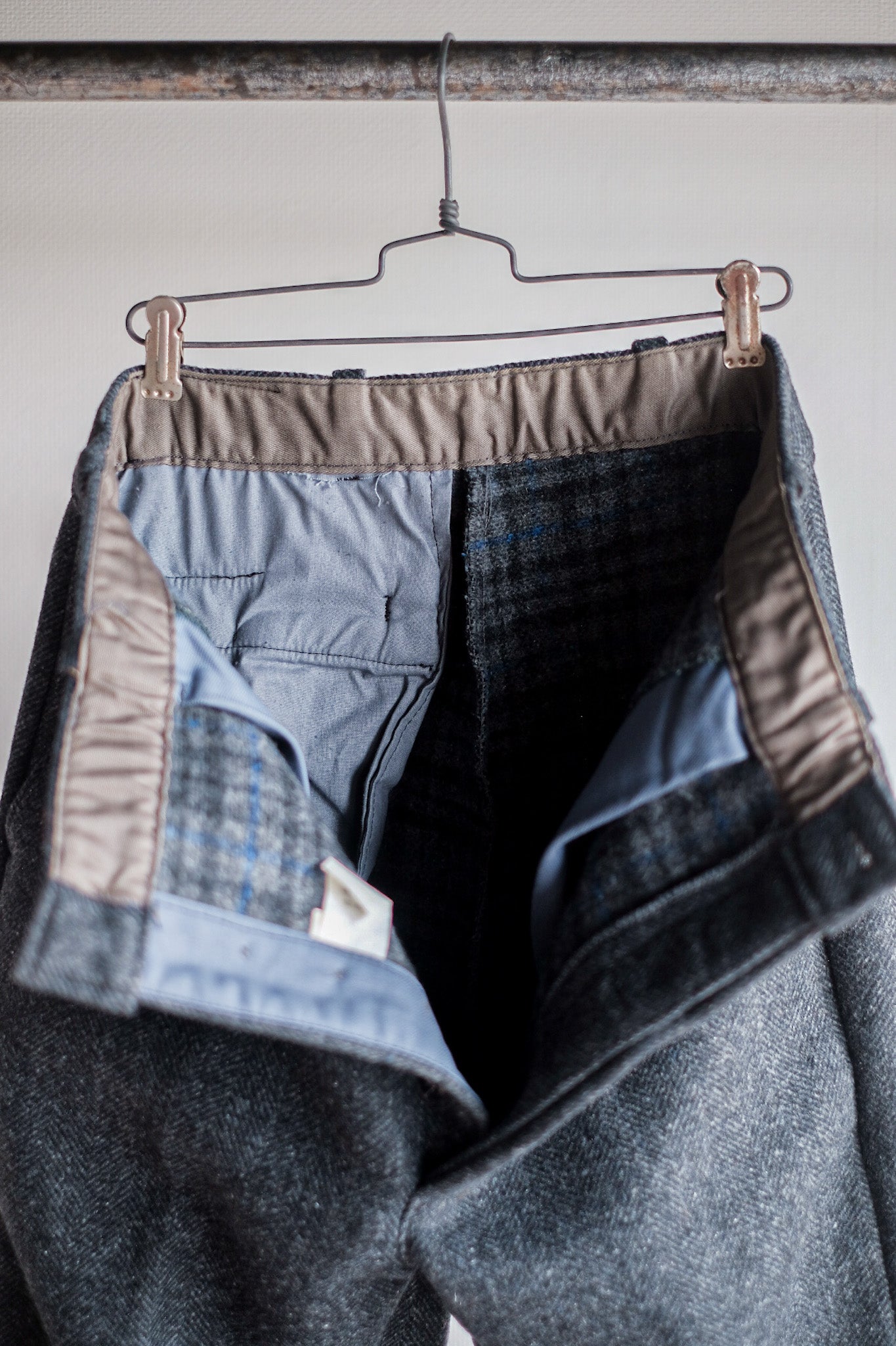 【~50's】French Vintage HBT Wool Work Pants "Pascal Fabric" "Dead Stock"