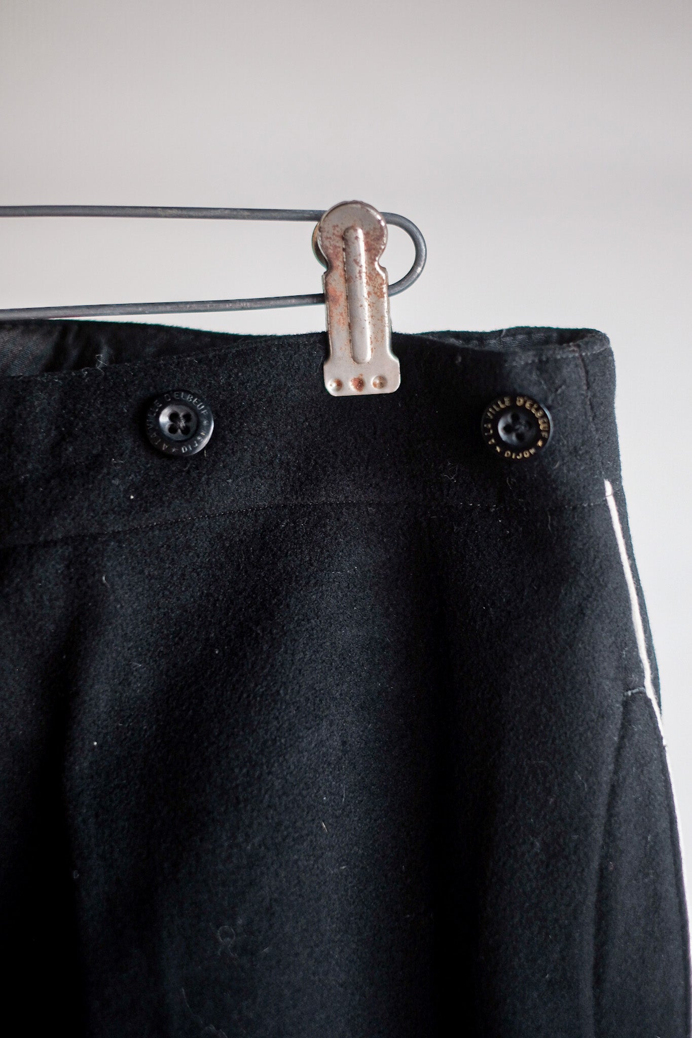 【~40's】French Vintage Side Line Wool Trousers "Dead Stock"