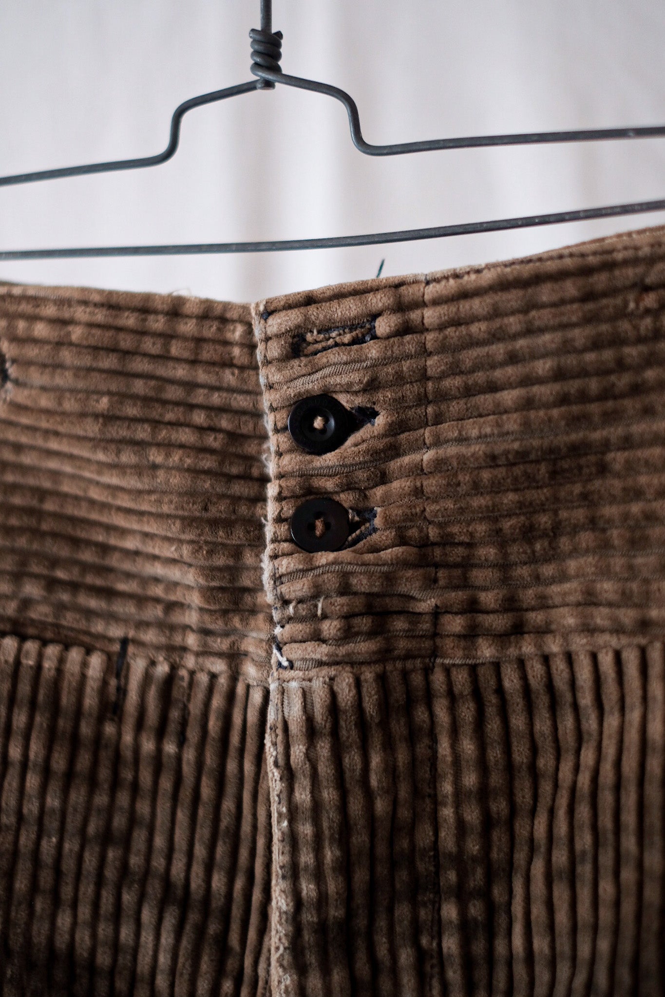 【~30's】French Vintage Brown Corduroy Work Pants "Adolphe Lafont"