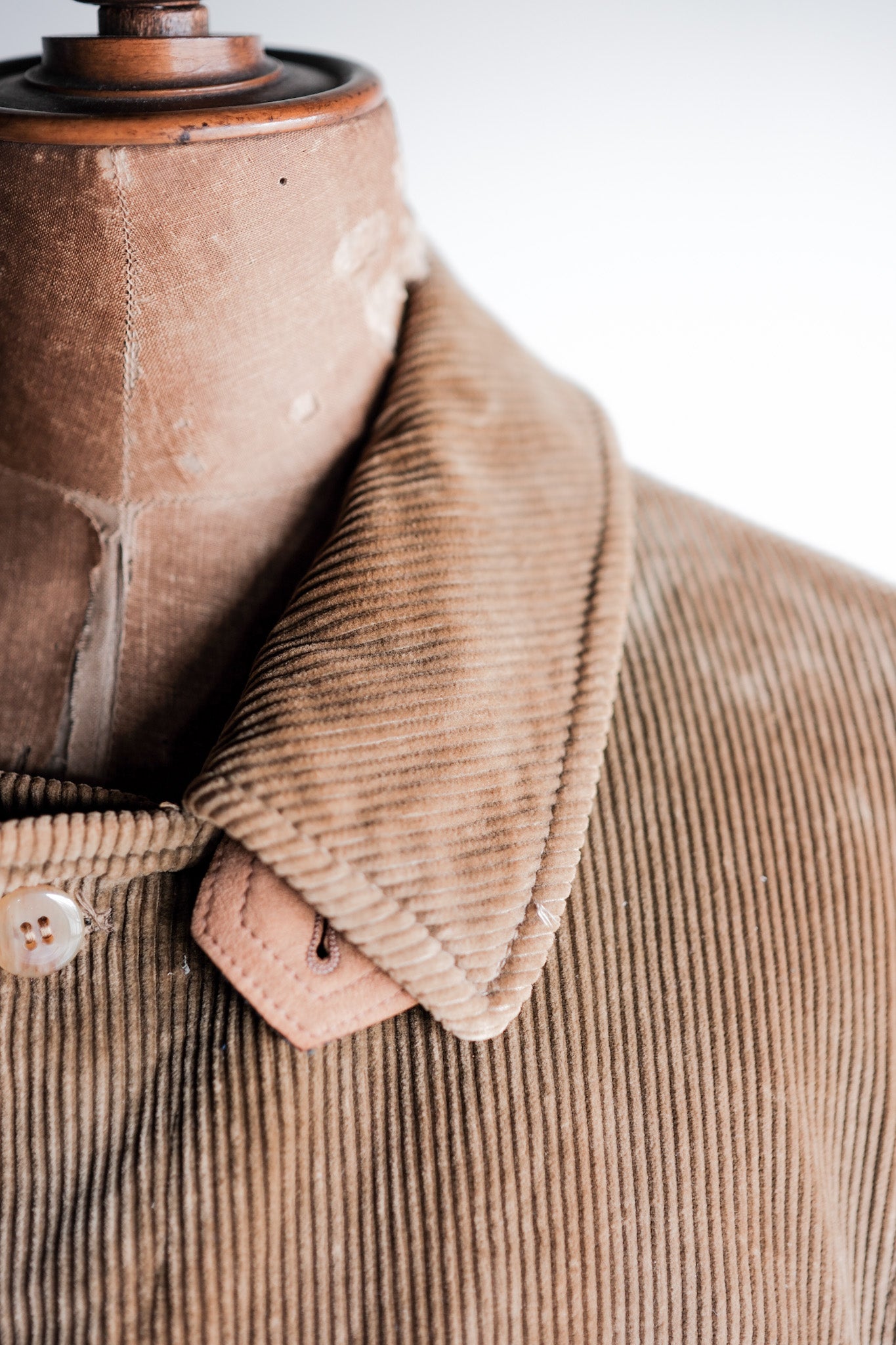 【~80's】Old INVERTERE Brown Corduroy Jacket With Chin Strap