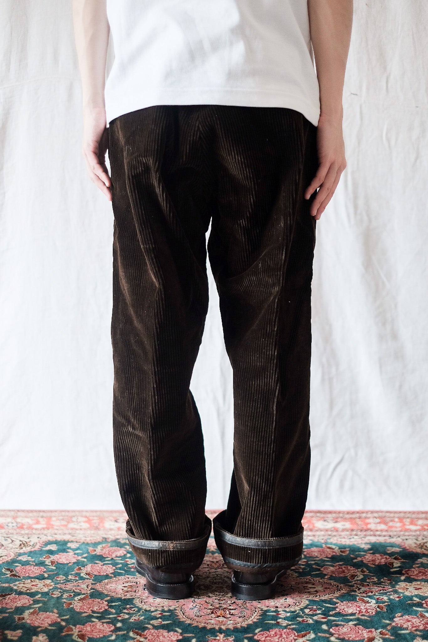 【~30's】French Vintage Brown Corduroy Work Pant