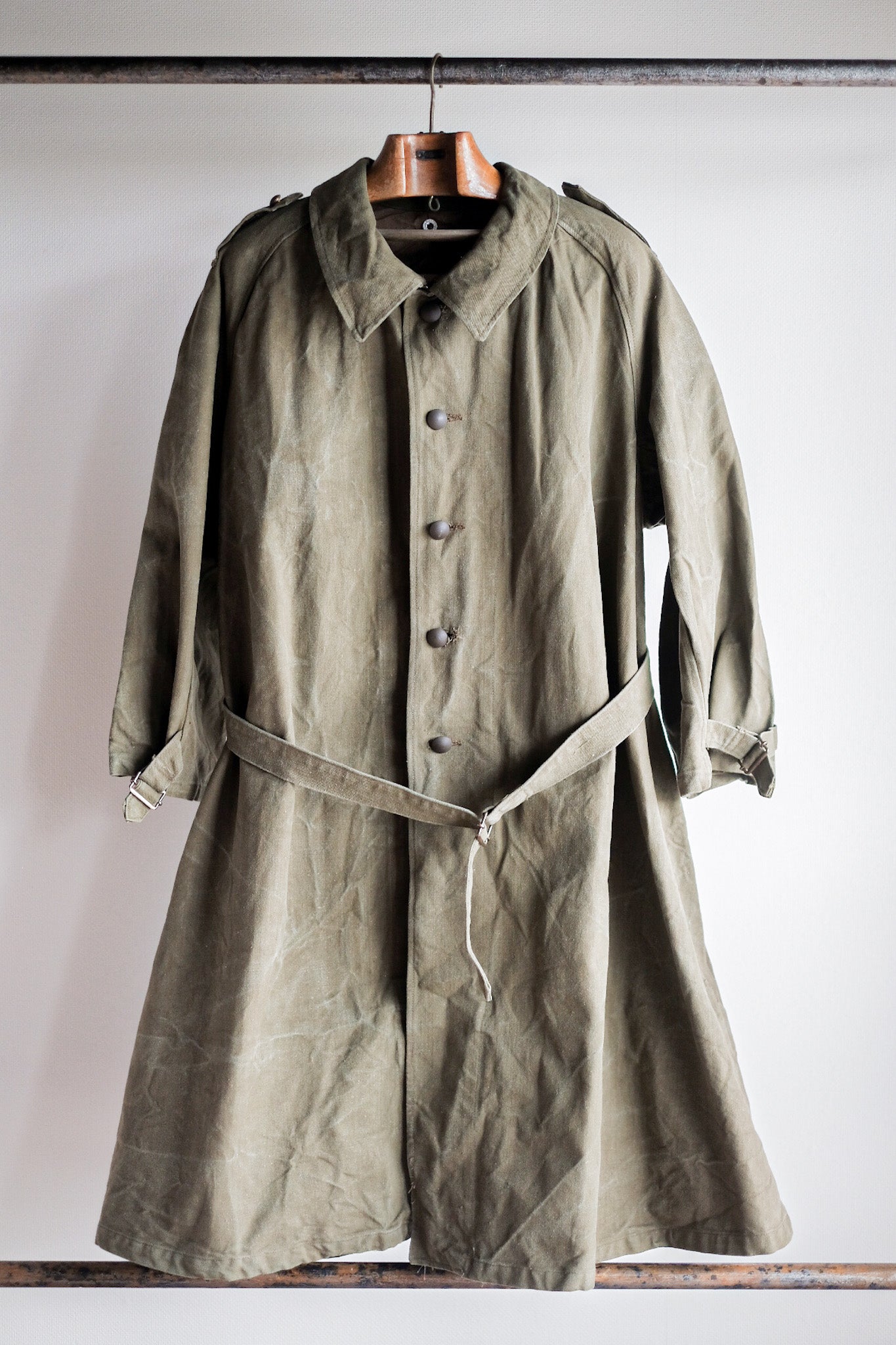 【~50's】French Army M35 Motorcycle Coat Size.2 "Dead Stock"