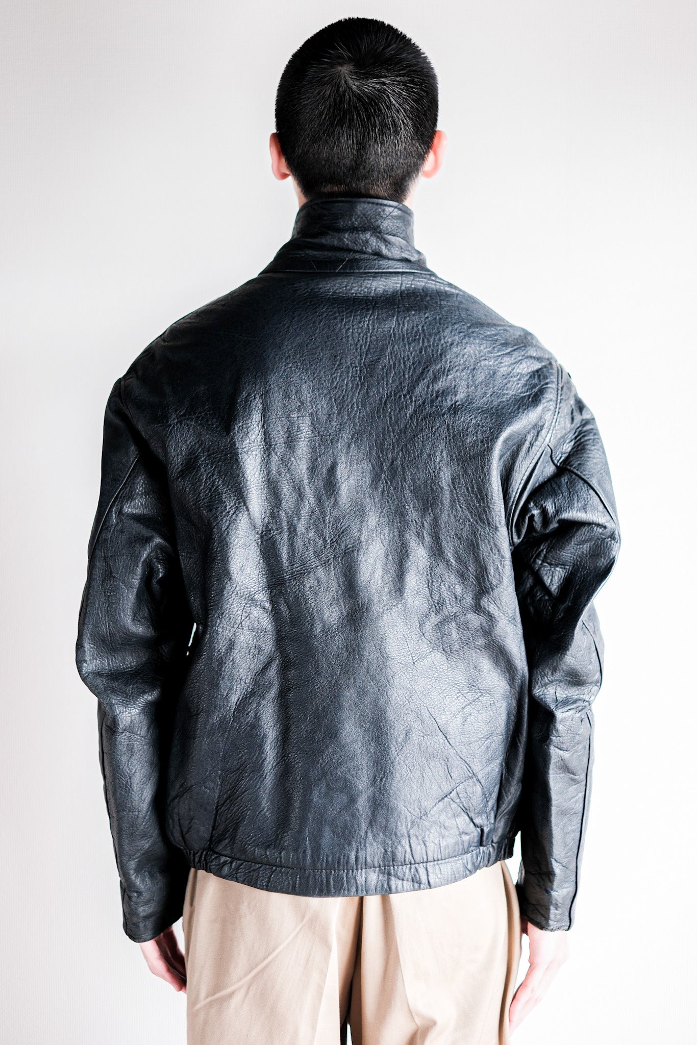 【~70's】French Air Force Pilot Leather Jacket