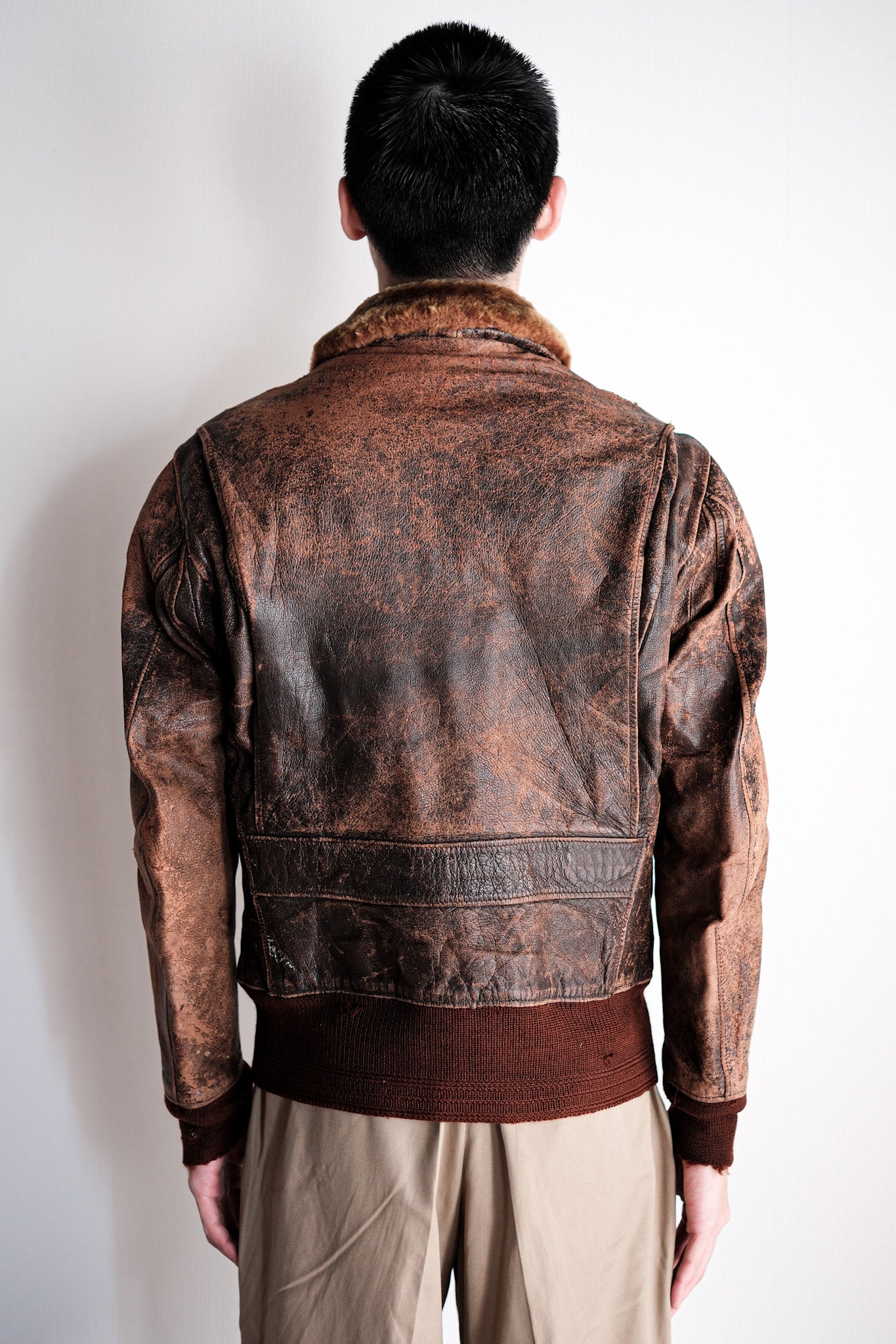 【~40's】U.S.NAVY M-422A Leather Flight Jacket
