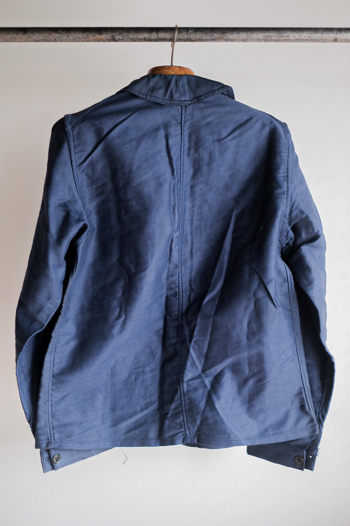 【~30's】French Vintage Blue Moleskin Work Jacket "Dead Stock"