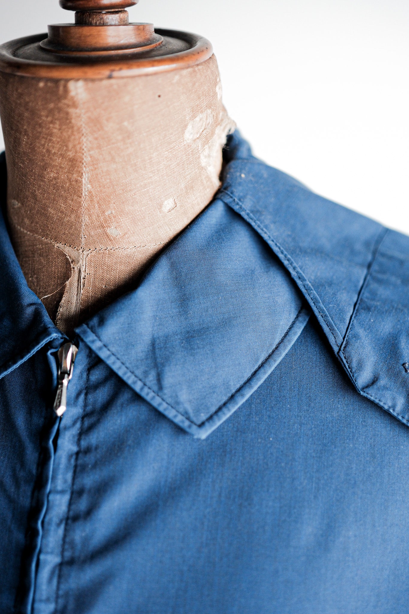 【~50's】German Vintage Blue Cotton × Polyester Hooded Jacket
