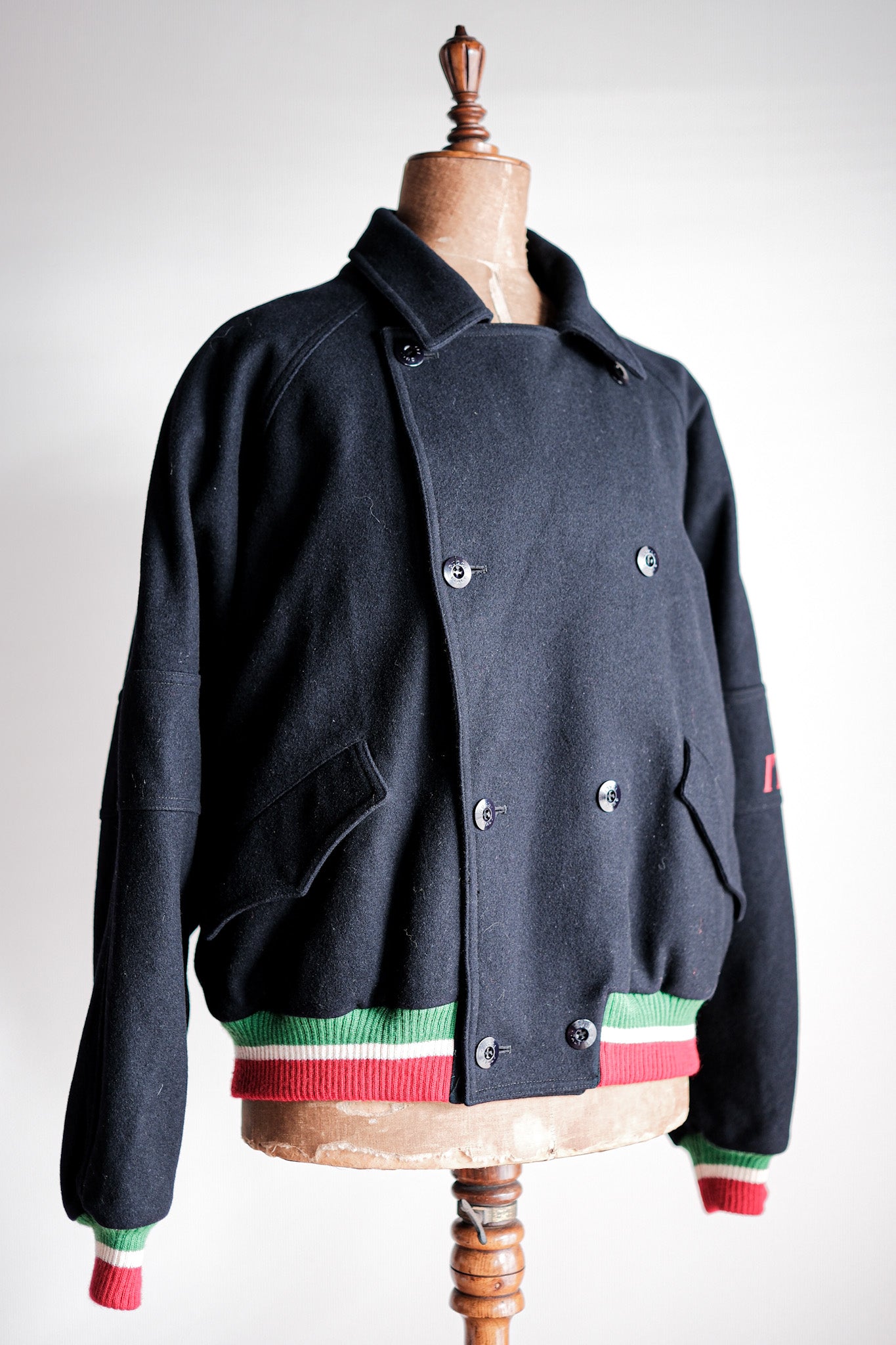 【~80's】Old Gucci Double Breasted Italian Wool Blouson Size.50