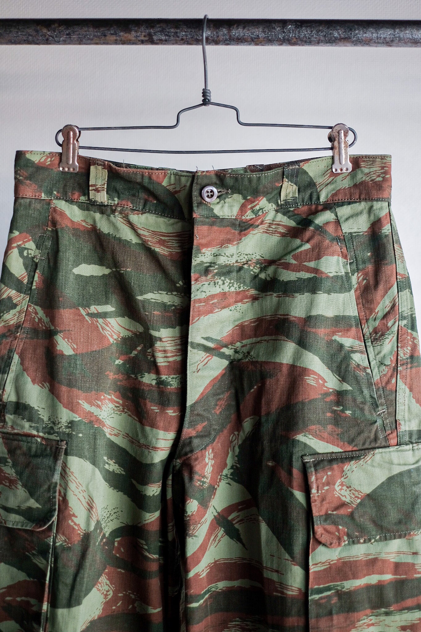 【~60's】French Army M47 Lizard Camo Field Trousers Size.76M