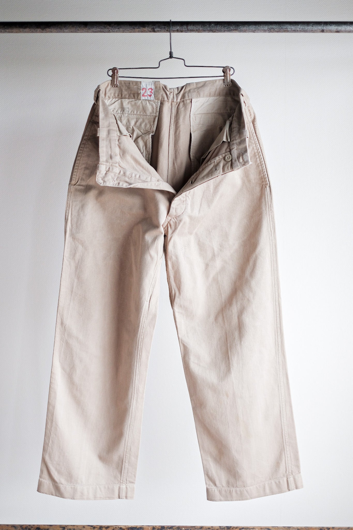 【~60's】French Army M52 Chino Trousers Size.23