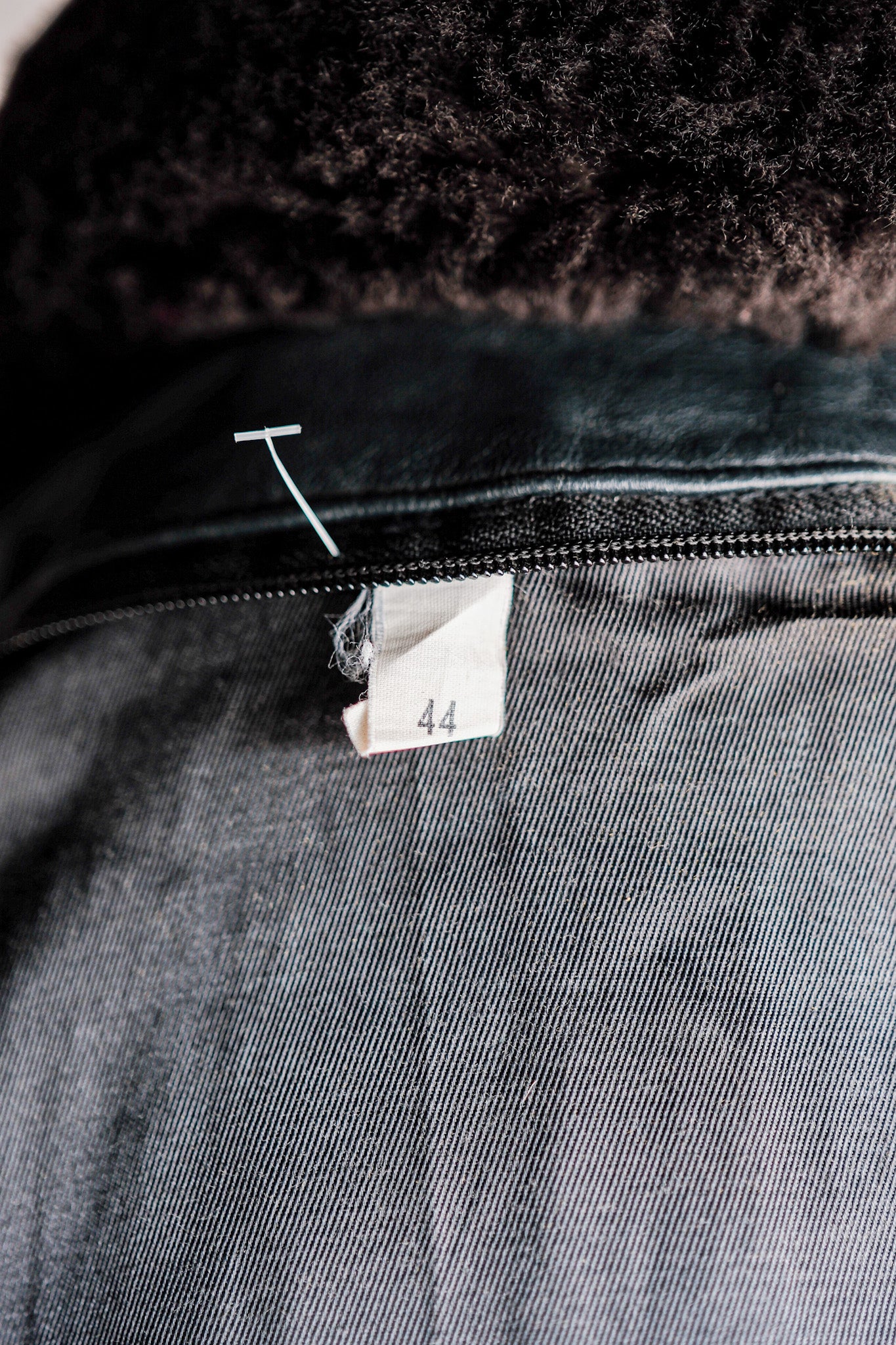 【~70's】French Air Force Pilot Leather Jacket Size.44