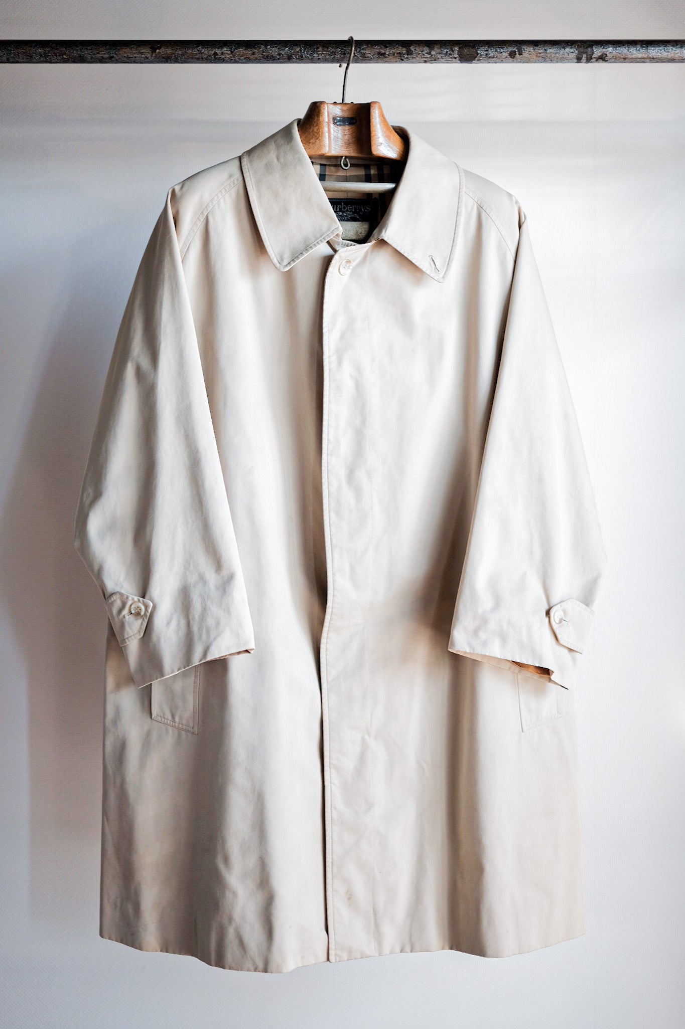 【~70's】Vintage Burberry's Single Raglan Balmacaan Coat C100 Size.52REG