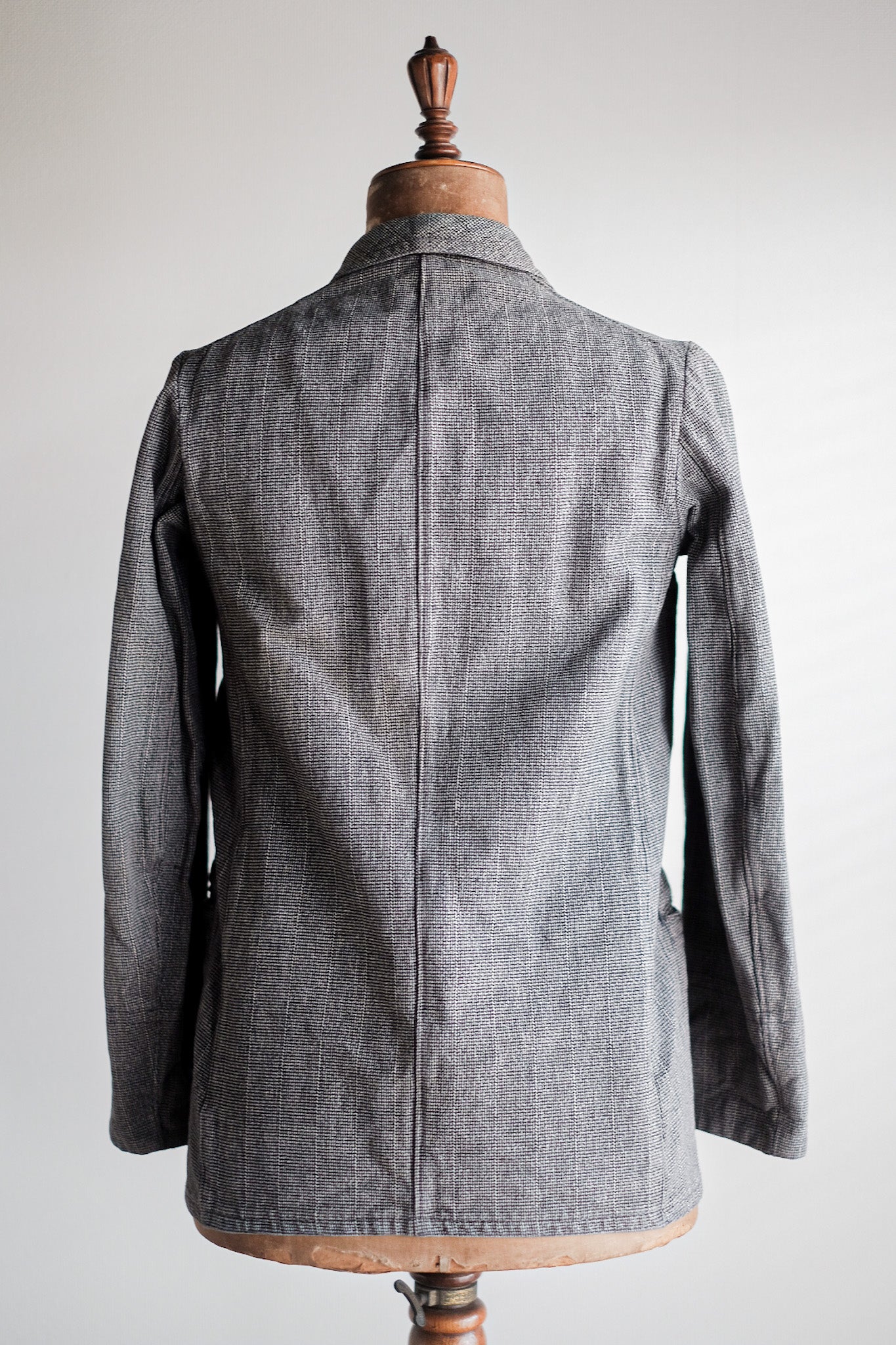 【~30's】French Vintage Cotton Checked Sack Jacket