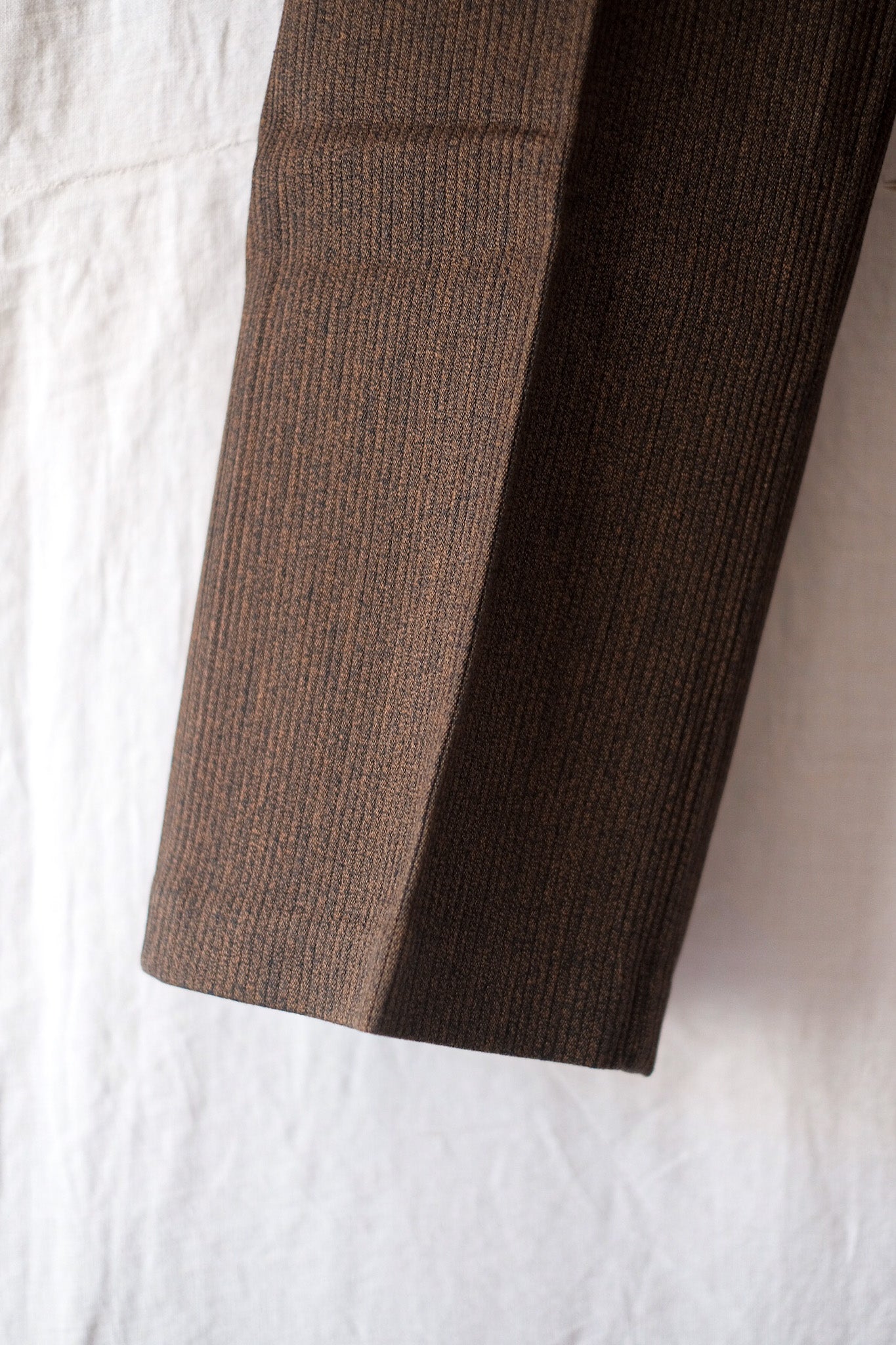 【~50's】French Vintage Brown Cotton Pique Work Pants "Dead Stock"