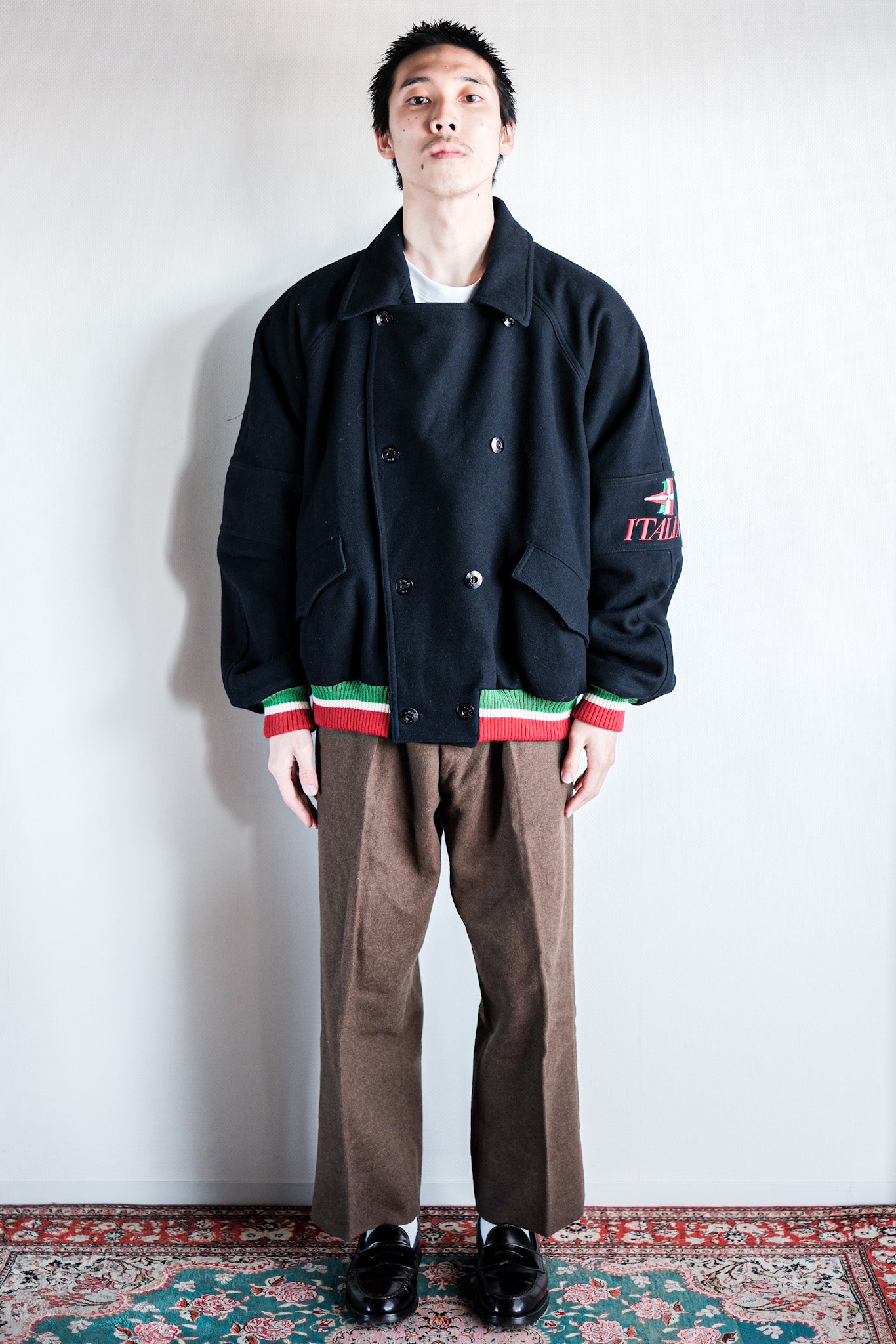 【~80's】Old Gucci Double Breasted Italian Wool Blouson Size.50