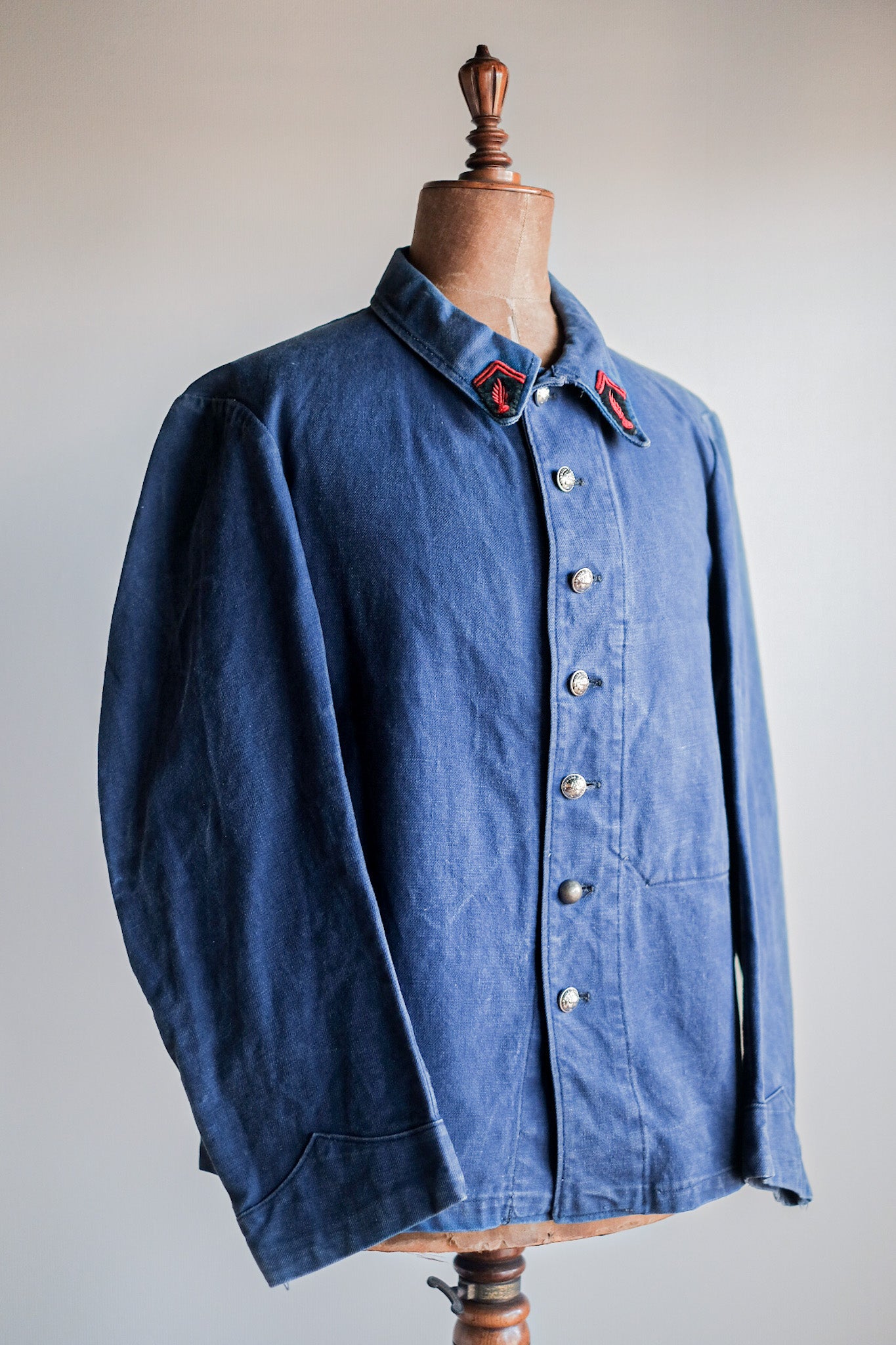 【~30's】French Vintage Indigo Metis Fireman Jacket