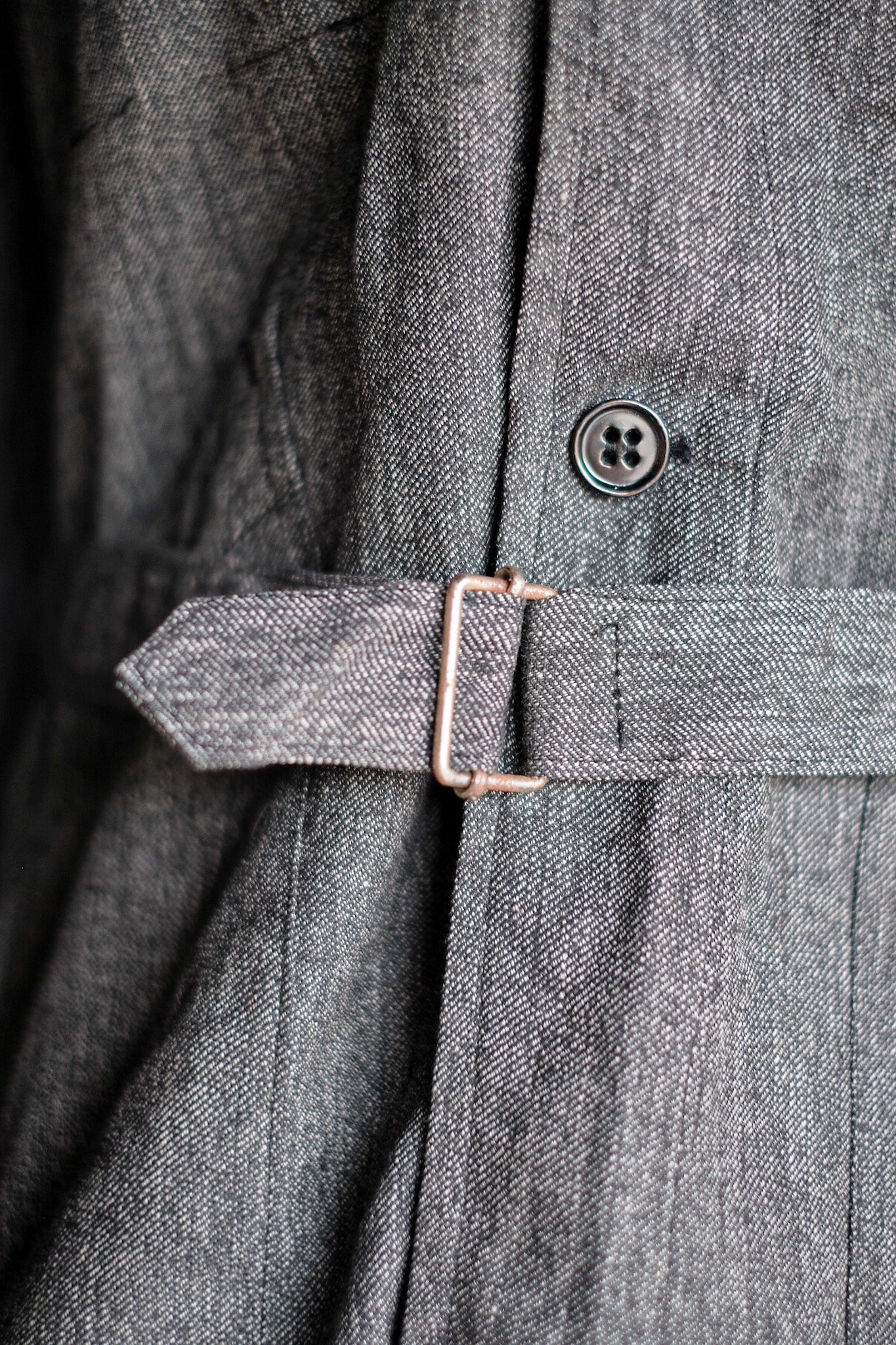 【~40's】French Vintage Black Chambray Atelier Coat “Dead Stock”