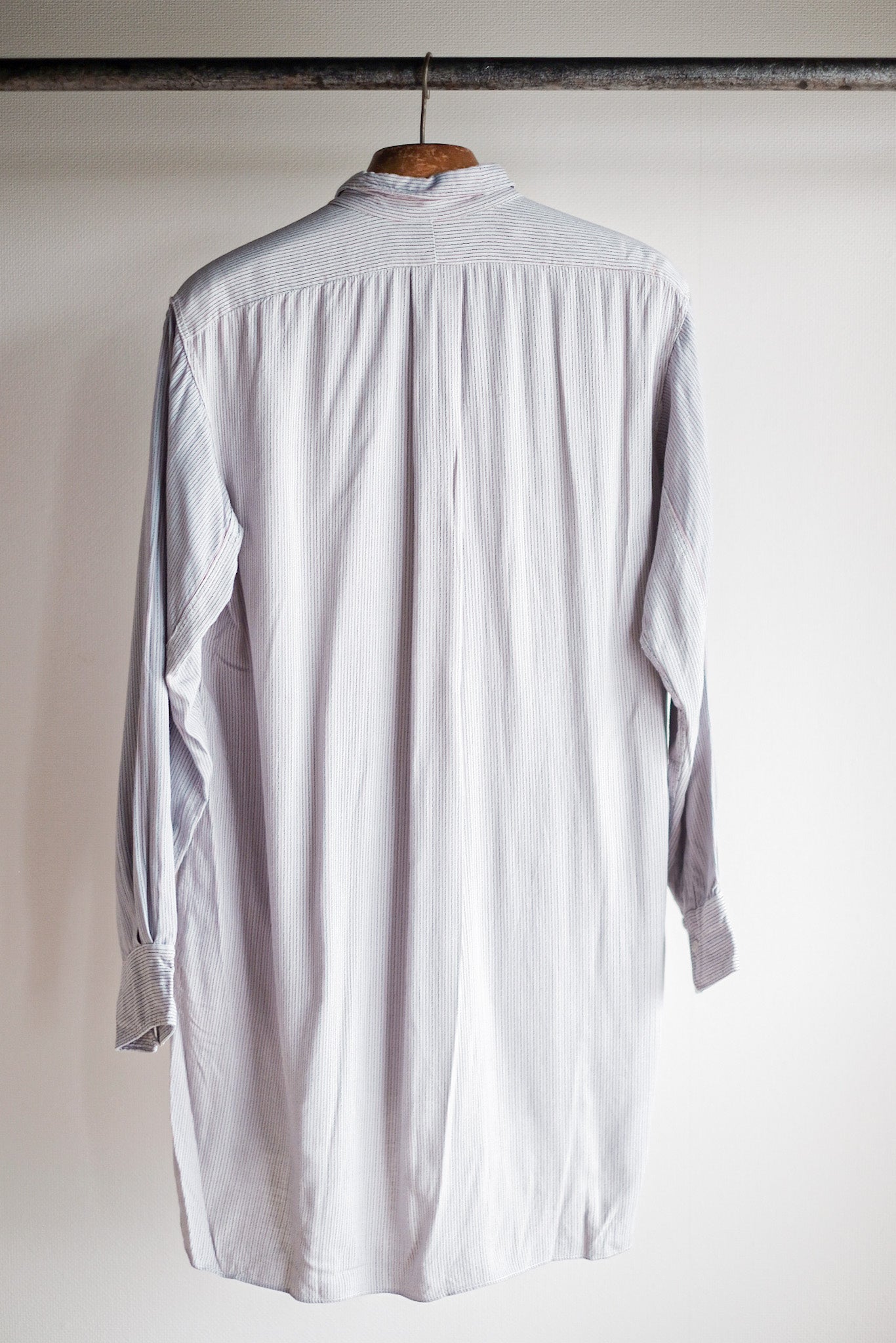 【~40's】French Vintage Rayon Grandpa Shirt