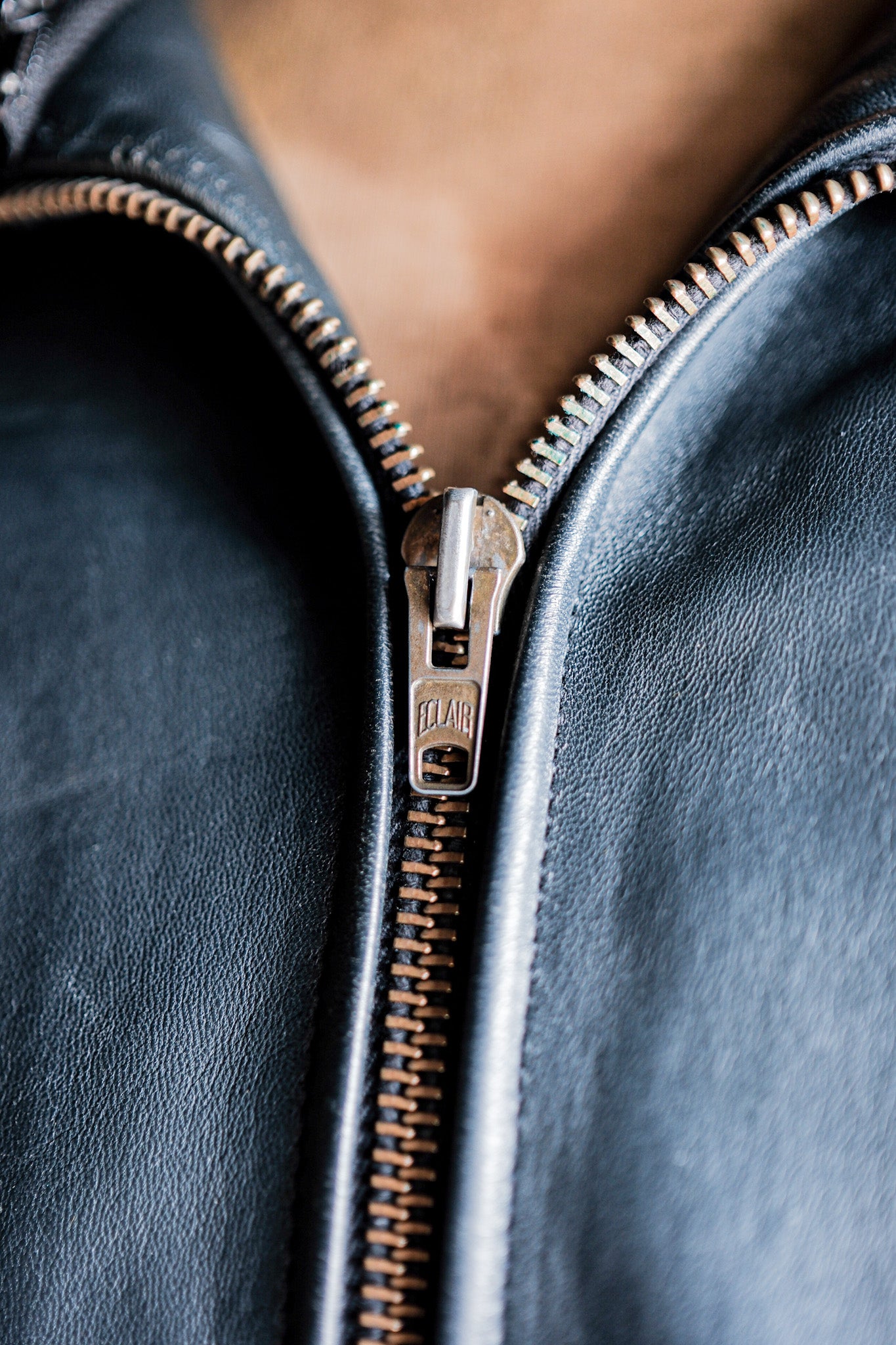 【~70's】French Air Force Pilot Leather Jacket Size.44