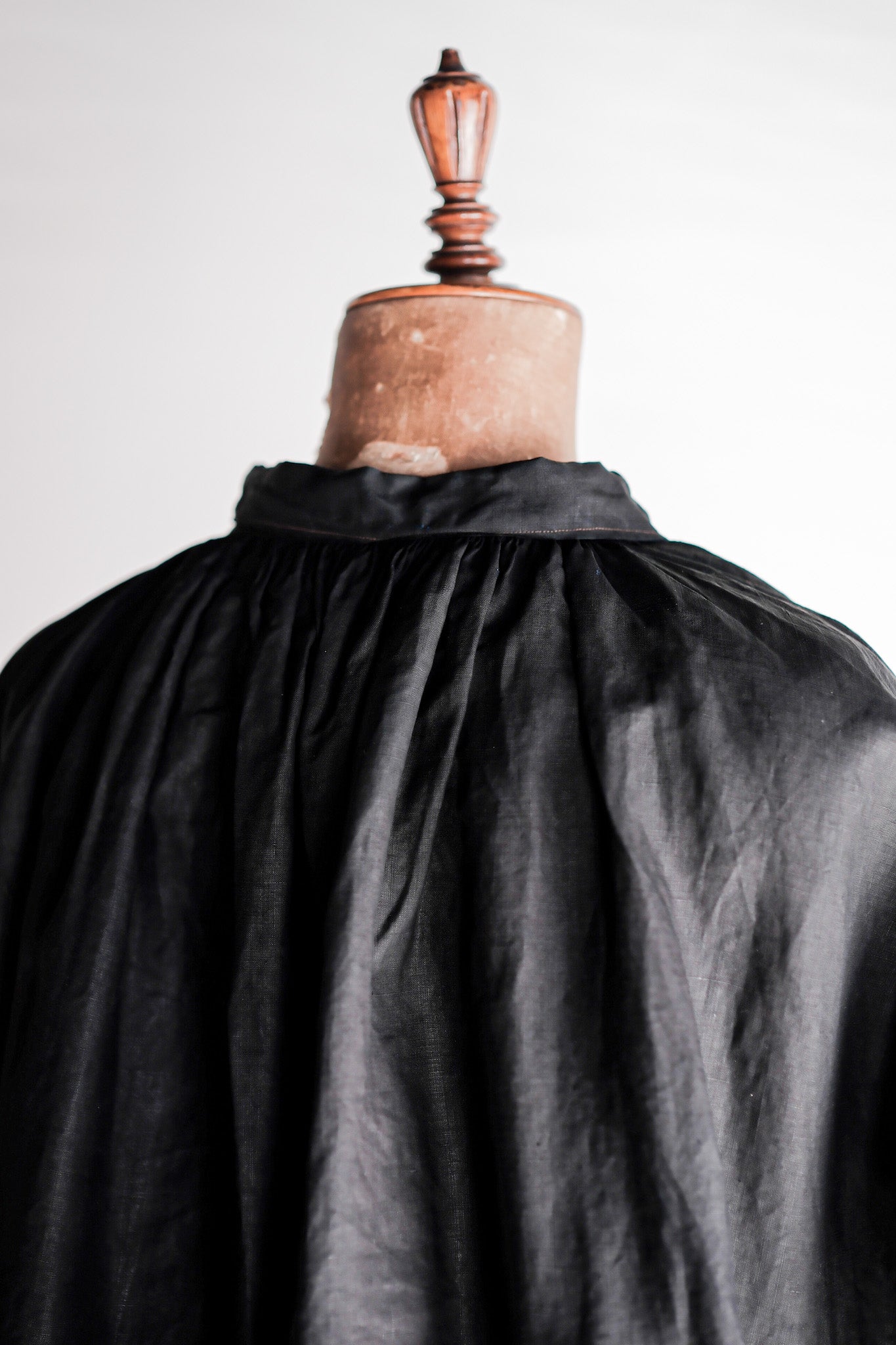 【Early 20th C】French Antique Indigo Linen Smock "Biaude"