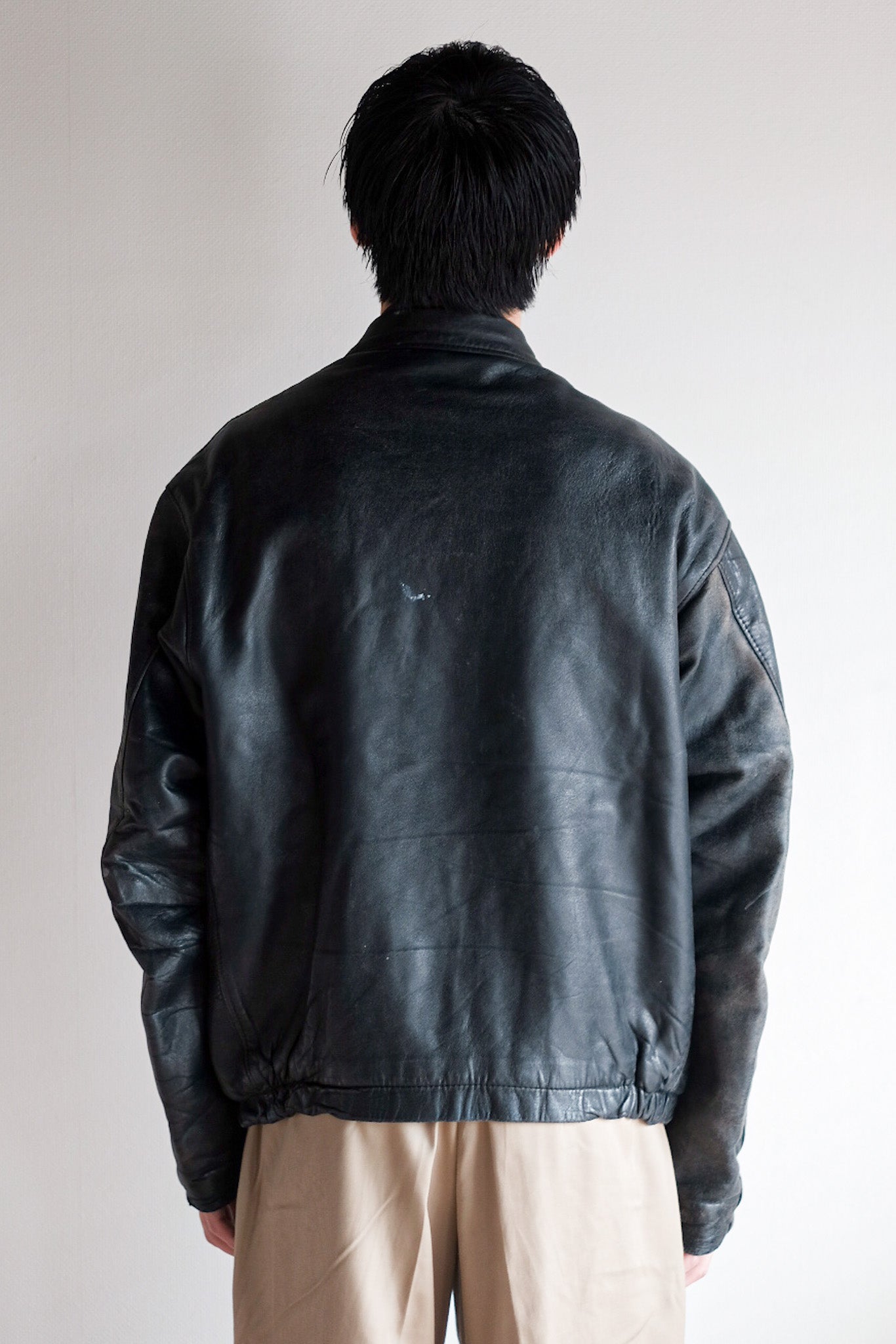 【~80's】French Air Force Pilot Leather Jacket