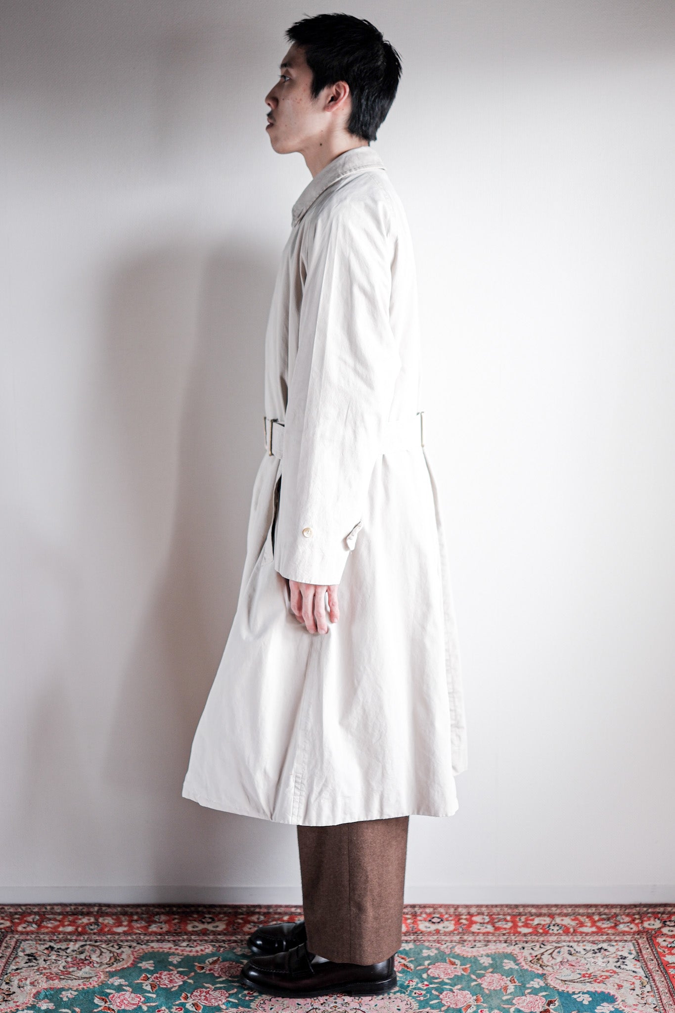 【~80's】Vintage Burberry's Single Raglan Tielocken Coat C100 Size.46REG