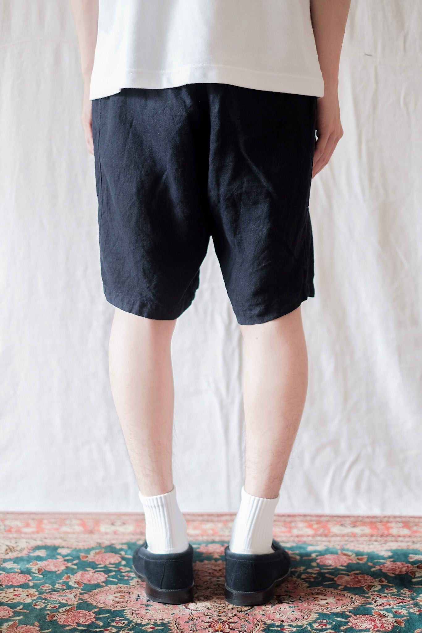 【~40's】French Vintage Indigo Linen Work Shorts